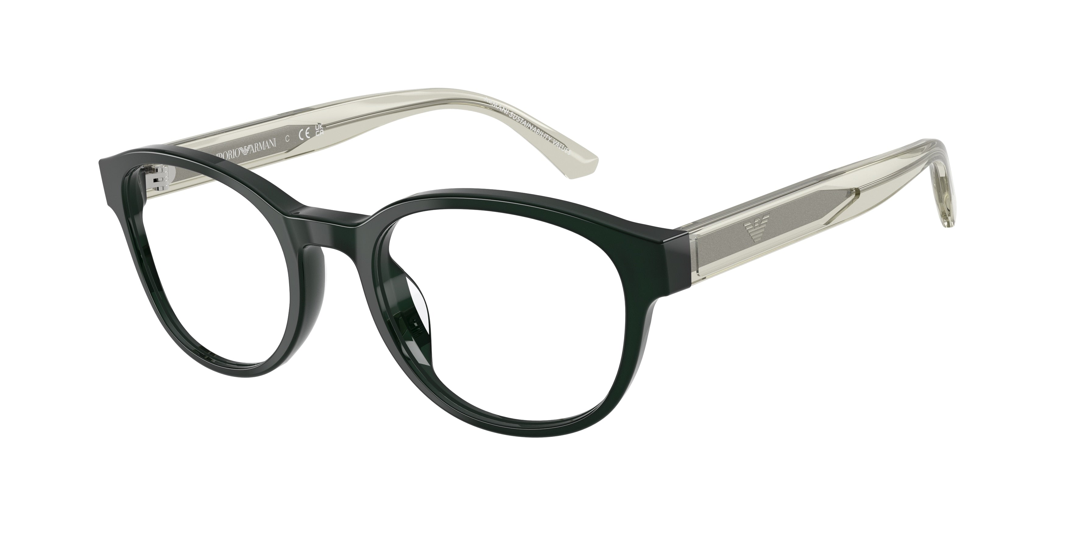 Emporio Armani Kids EK3012U Phantos Eyeglasses  6381-Shiny Green 49-130-19 - Color Map Green