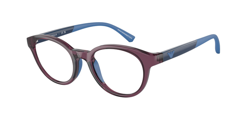 Emporio Armani Kids EK3205 Phantos Eyeglasses  5897-Transparent Violet 44-125-18 - Color Map Violet