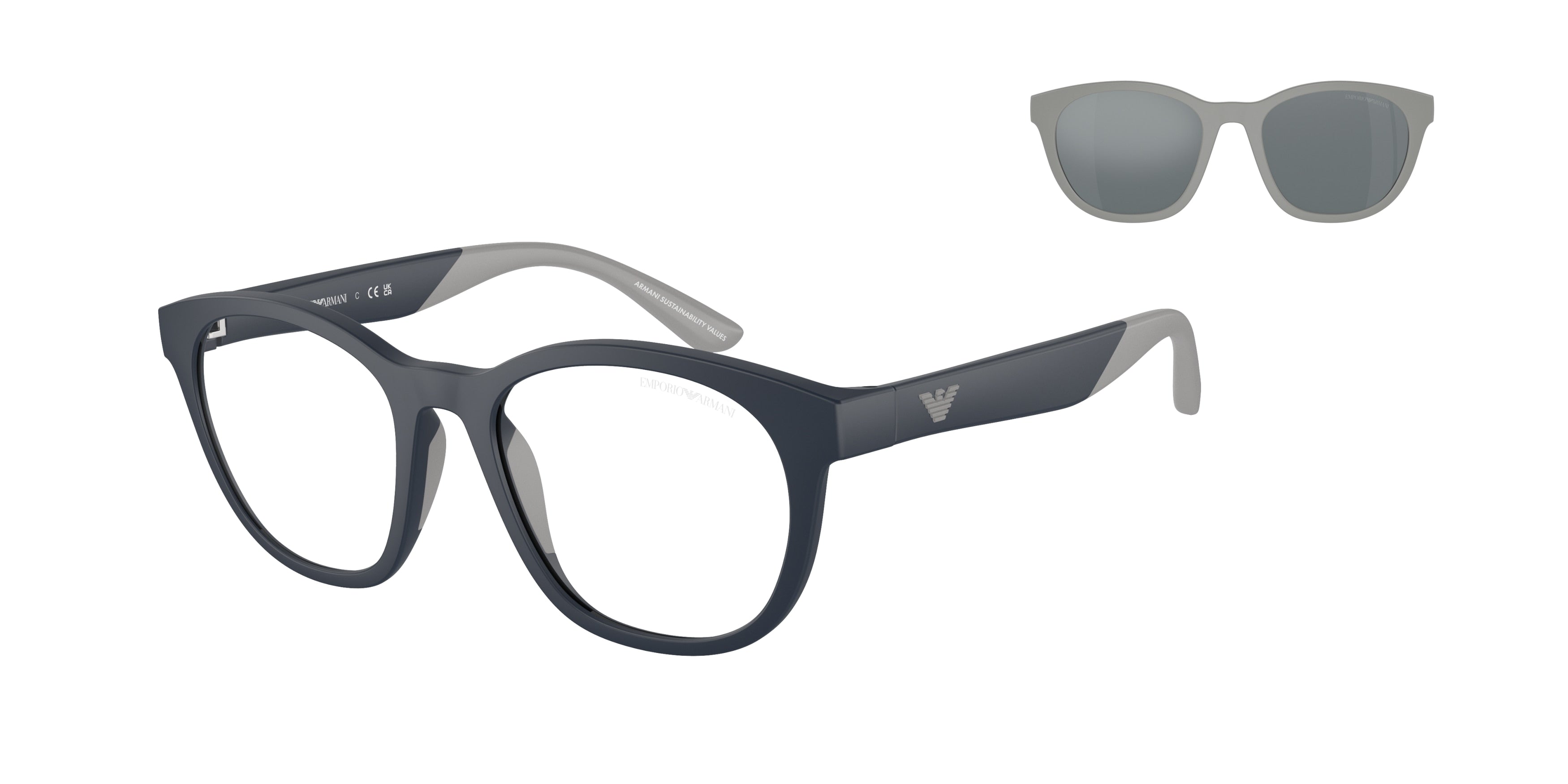 Emporio Armani Kids EK4001F Phantos Sunglasses  50891W-Matte Blue 47-125-17 - Color Map Blue
