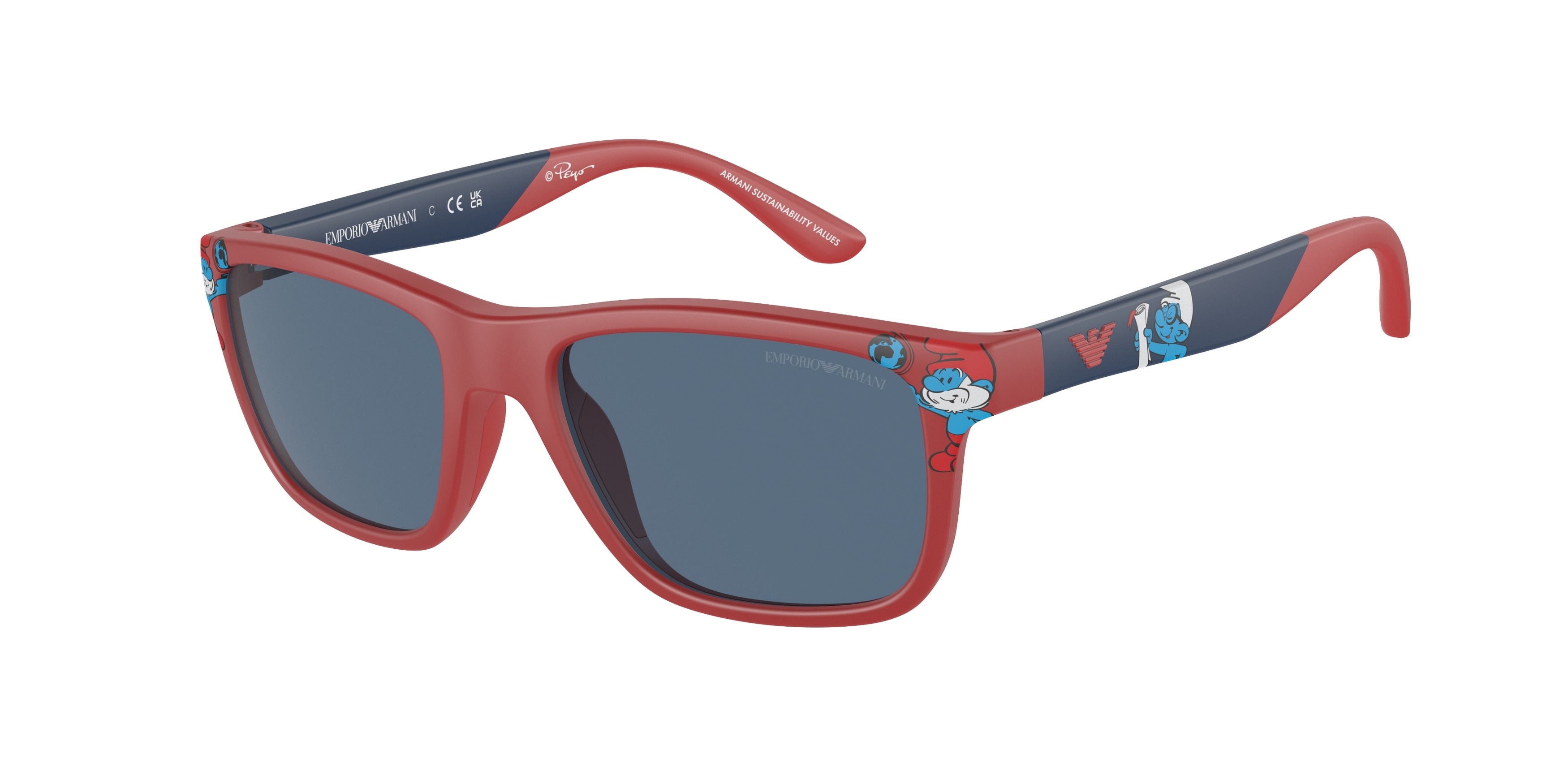 Emporio Armani Kids EK4002 Pillow Sunglasses  562480-Matte Red 48-125-16 - Color Map Red