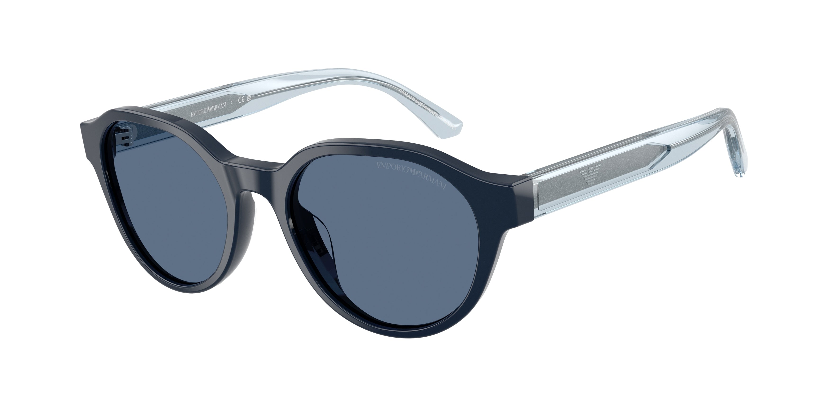 Emporio Armani Kids EK4008U Phantos Sunglasses  638280-Shiny Blue 48-130-17 - Color Map Blue