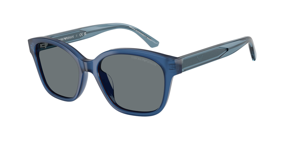 Emporio Armani Kids EK4009U Cat Eye Sunglasses  639080-Shiny Opal Blue 49-130-15 - Color Map Blue