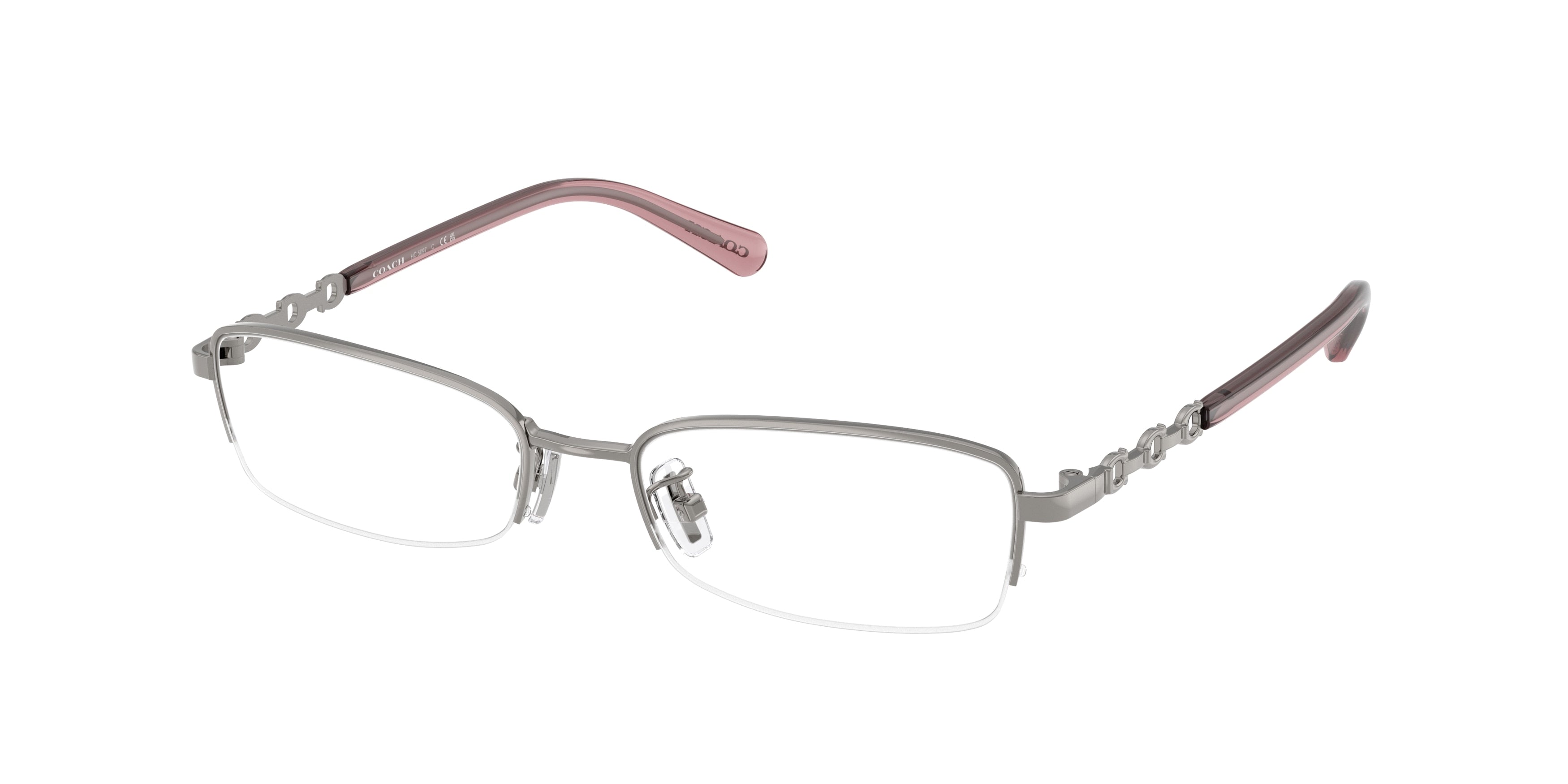 Coach HC5097 Rectangle Eyeglasses  9004-Gunmetal 52-140-18 - Color Map Grey