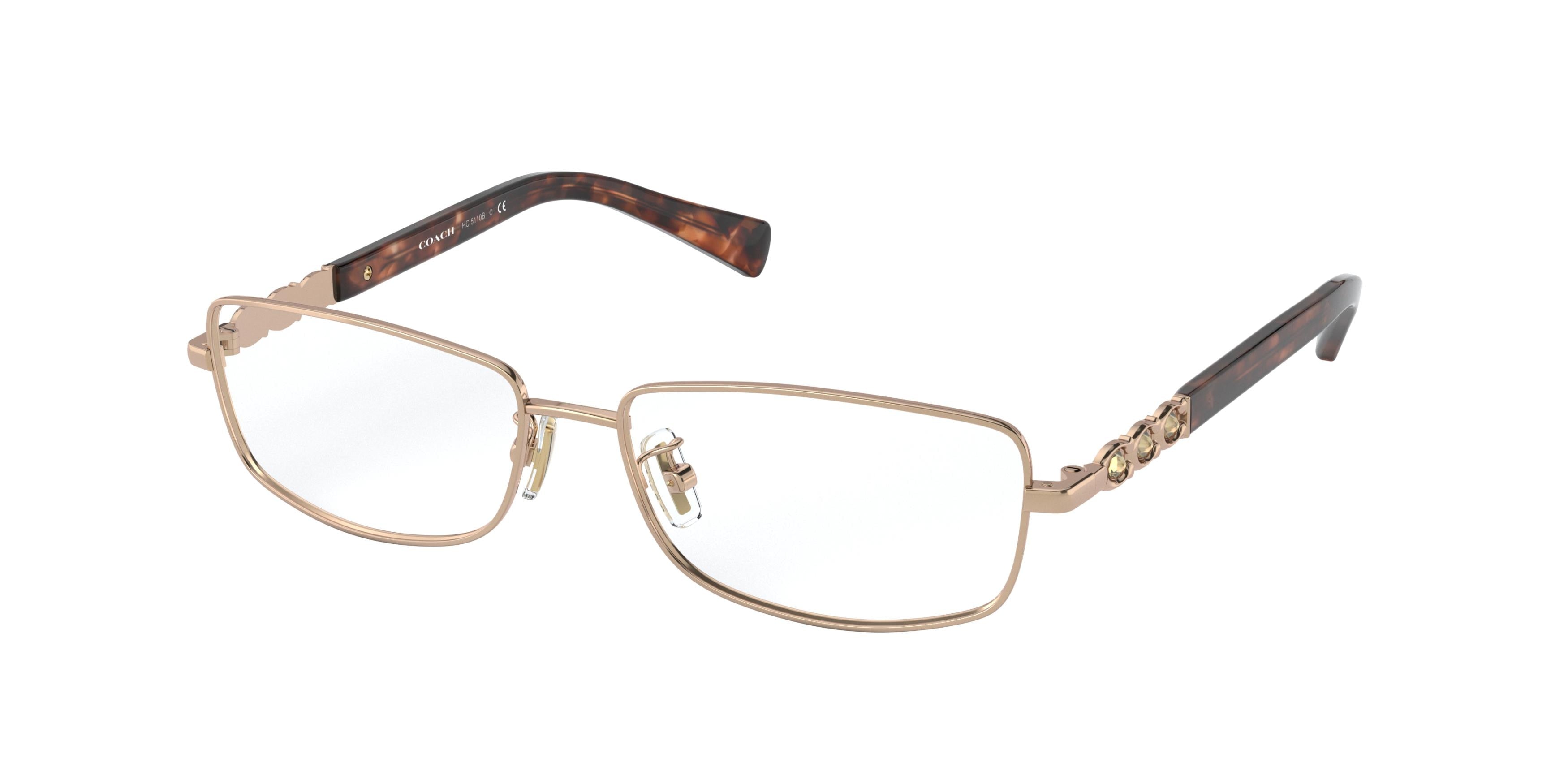 Coach HC5110B Rectangle Eyeglasses  9331-Rose Gold 54-140-15 - Color Map Gold