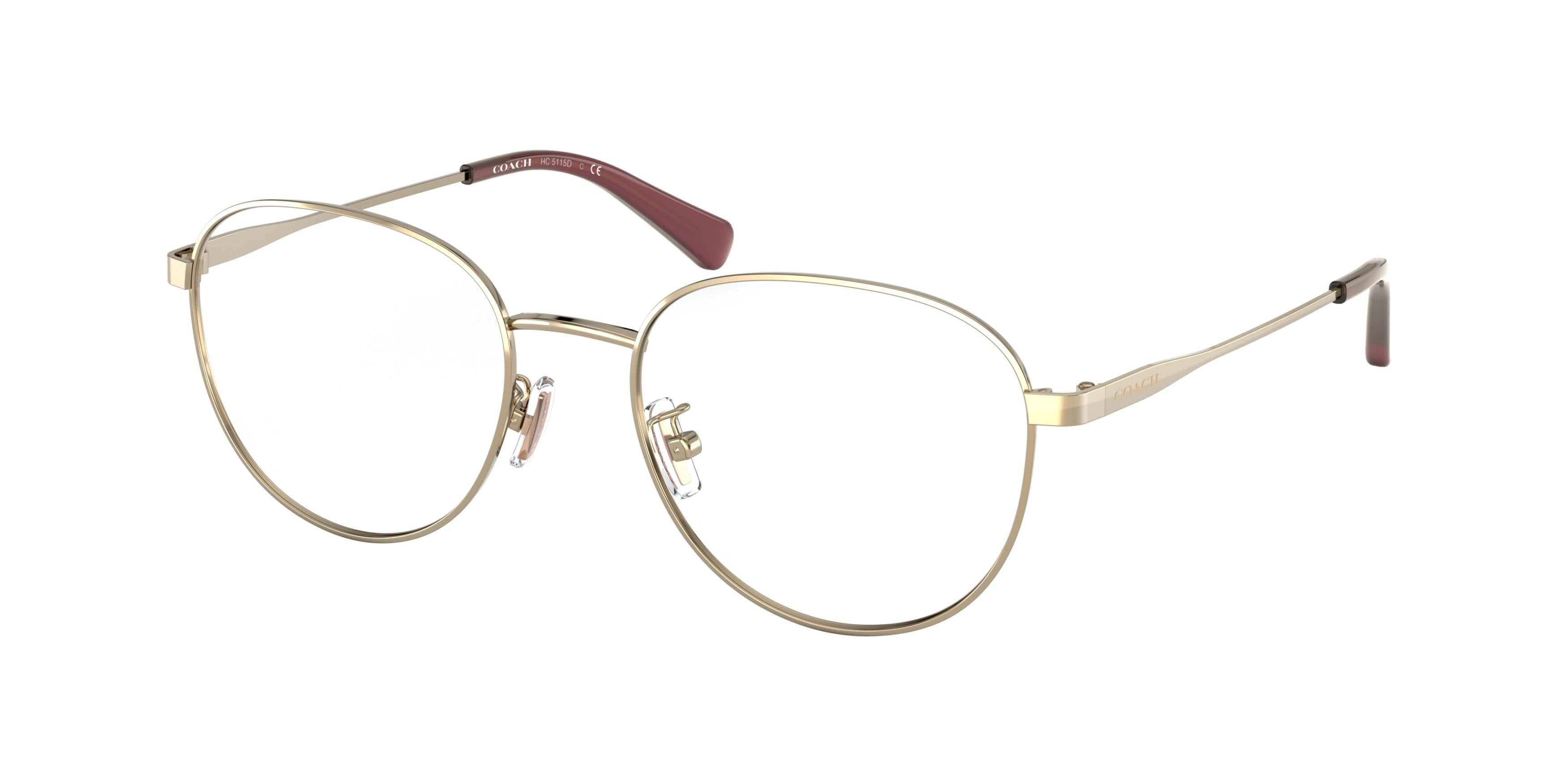 Coach HC5115D Round Eyeglasses  9331-Rose Gold 53-145-19 - Color Map Gold