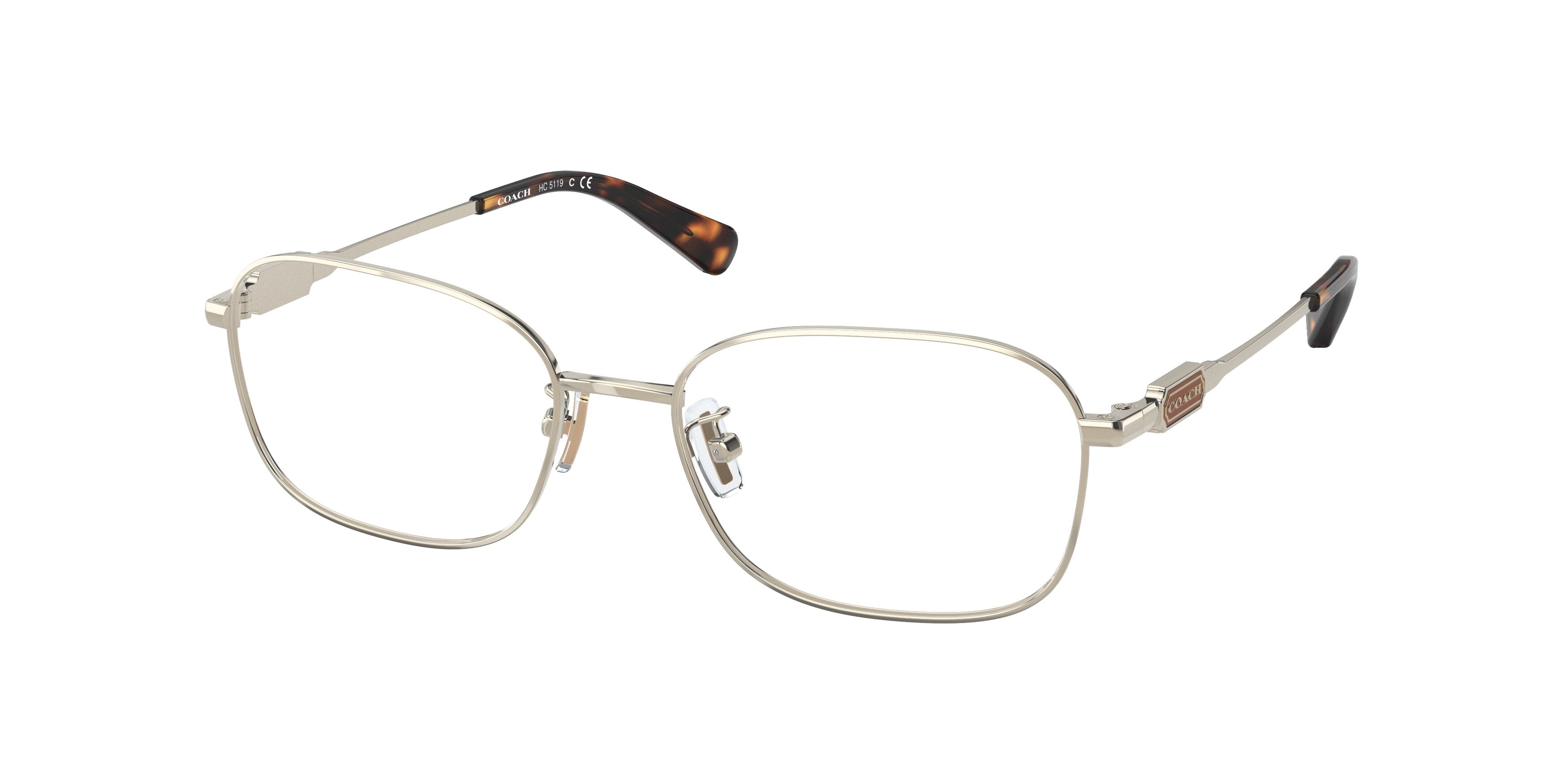 Coach HC5119 Rectangle Eyeglasses  9356-Light Gold 53-140-17 - Color Map Gold