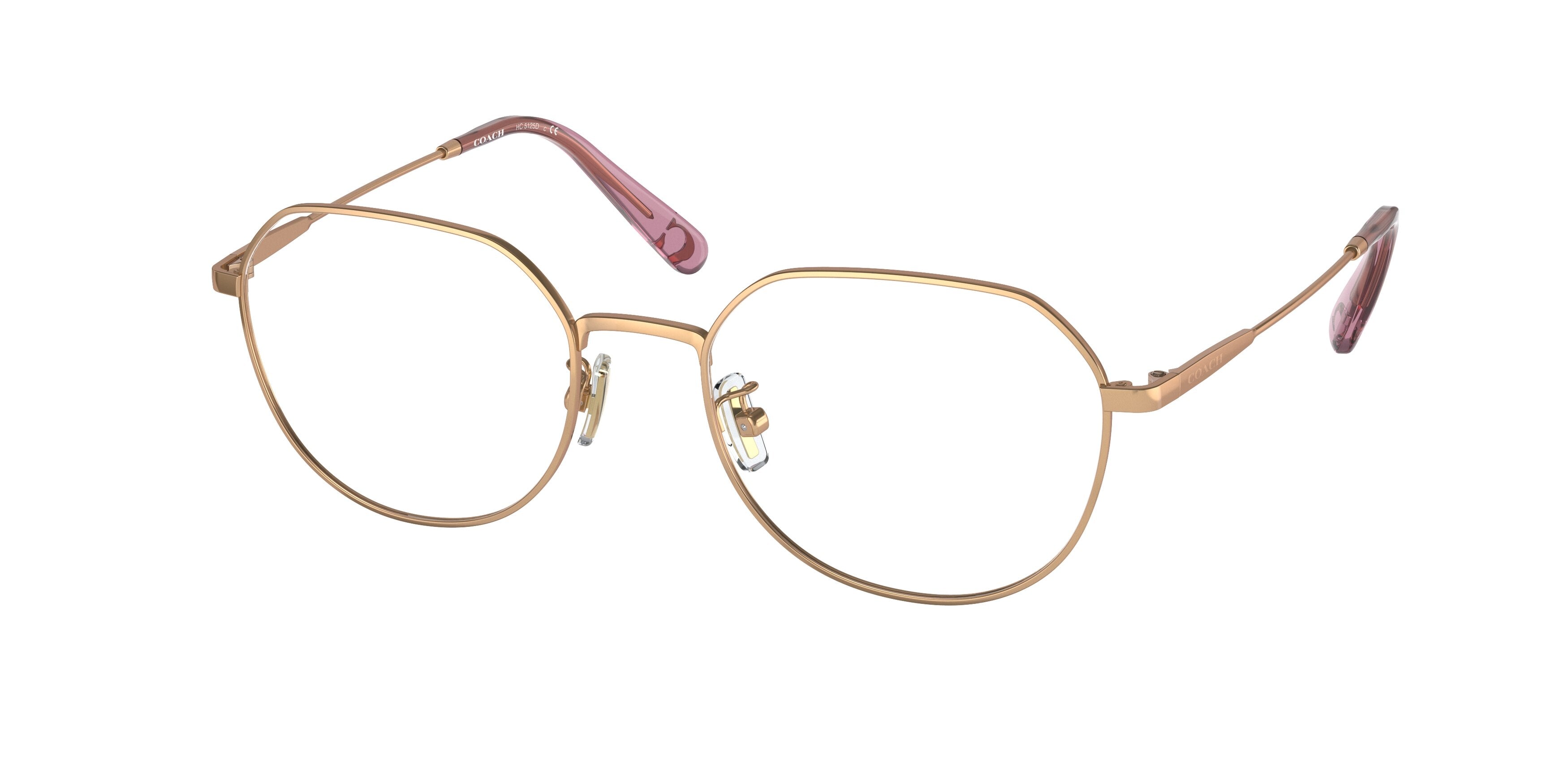 Coach HC5125D Irregular Eyeglasses  9331-Rose Gold 53-140-19 - Color Map Gold