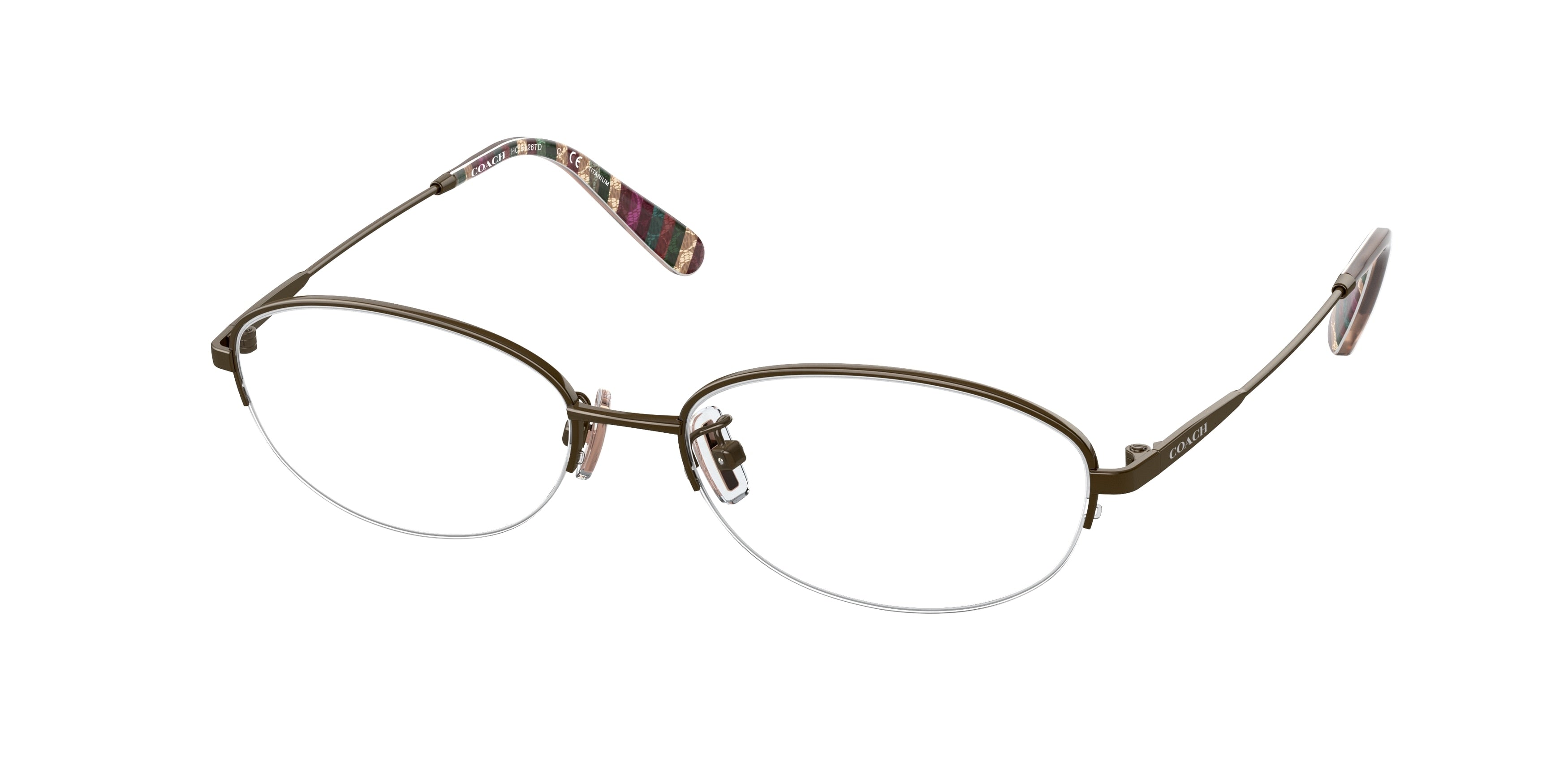 Coach HC5126TD Oval Eyeglasses  9335-Dark Brown 54-140-16 - Color Map Brown
