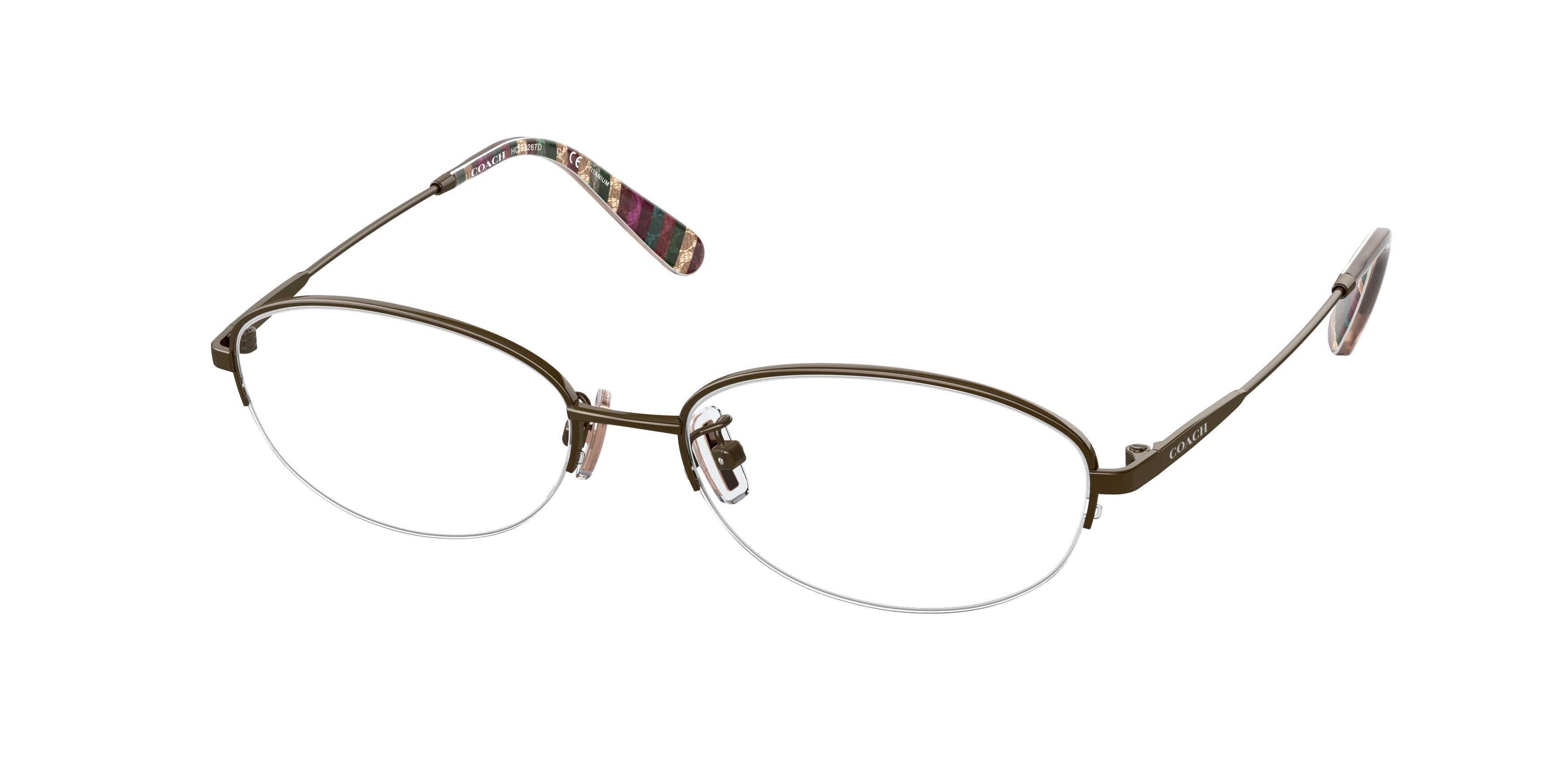 Coach HC5126TD Oval Eyeglasses  9335-Dark Brown 54-140-16 - Color Map Brown