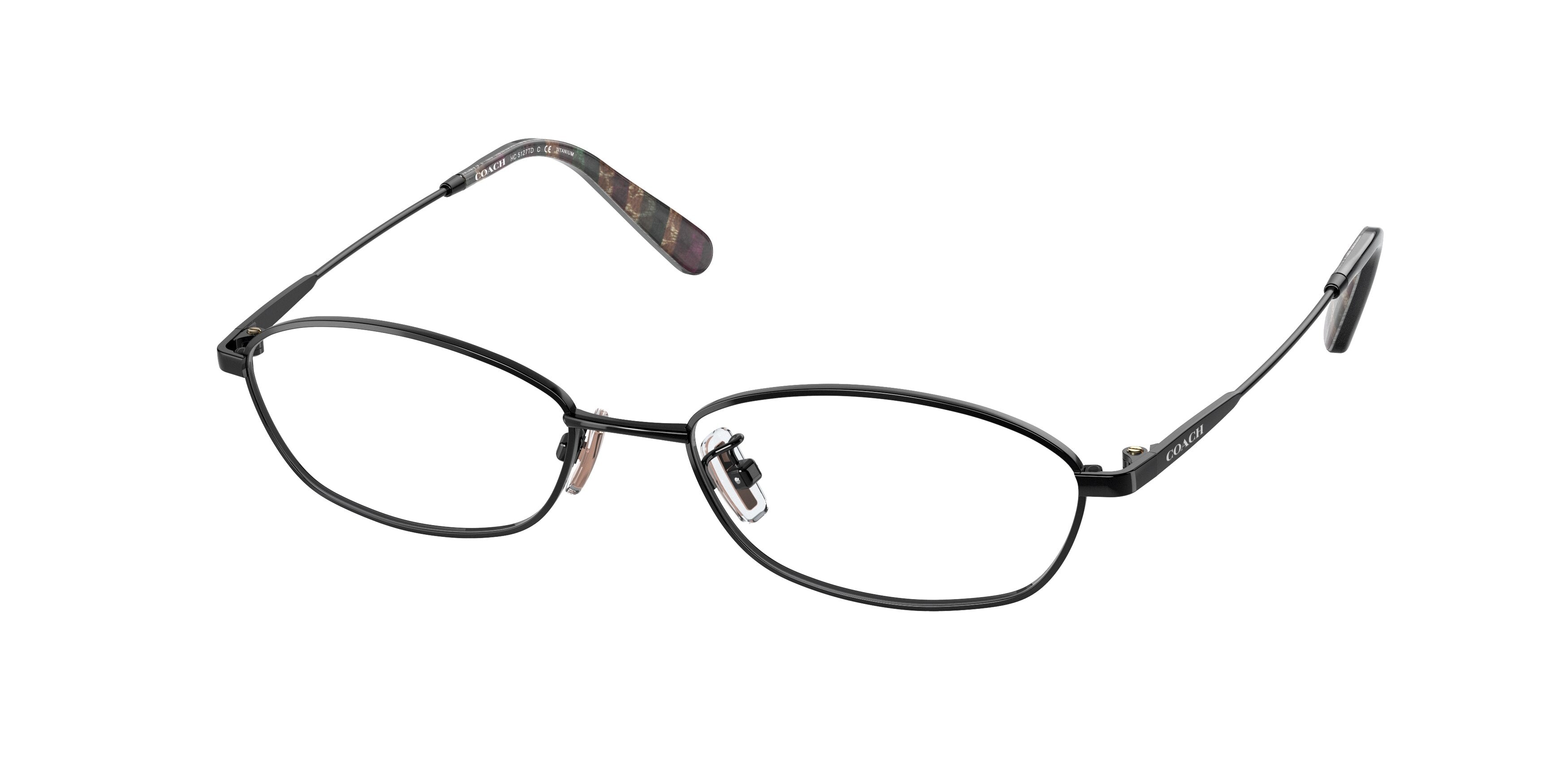 Coach HC5127TD Oval Eyeglasses  9344-Black 52-140-17 - Color Map Black