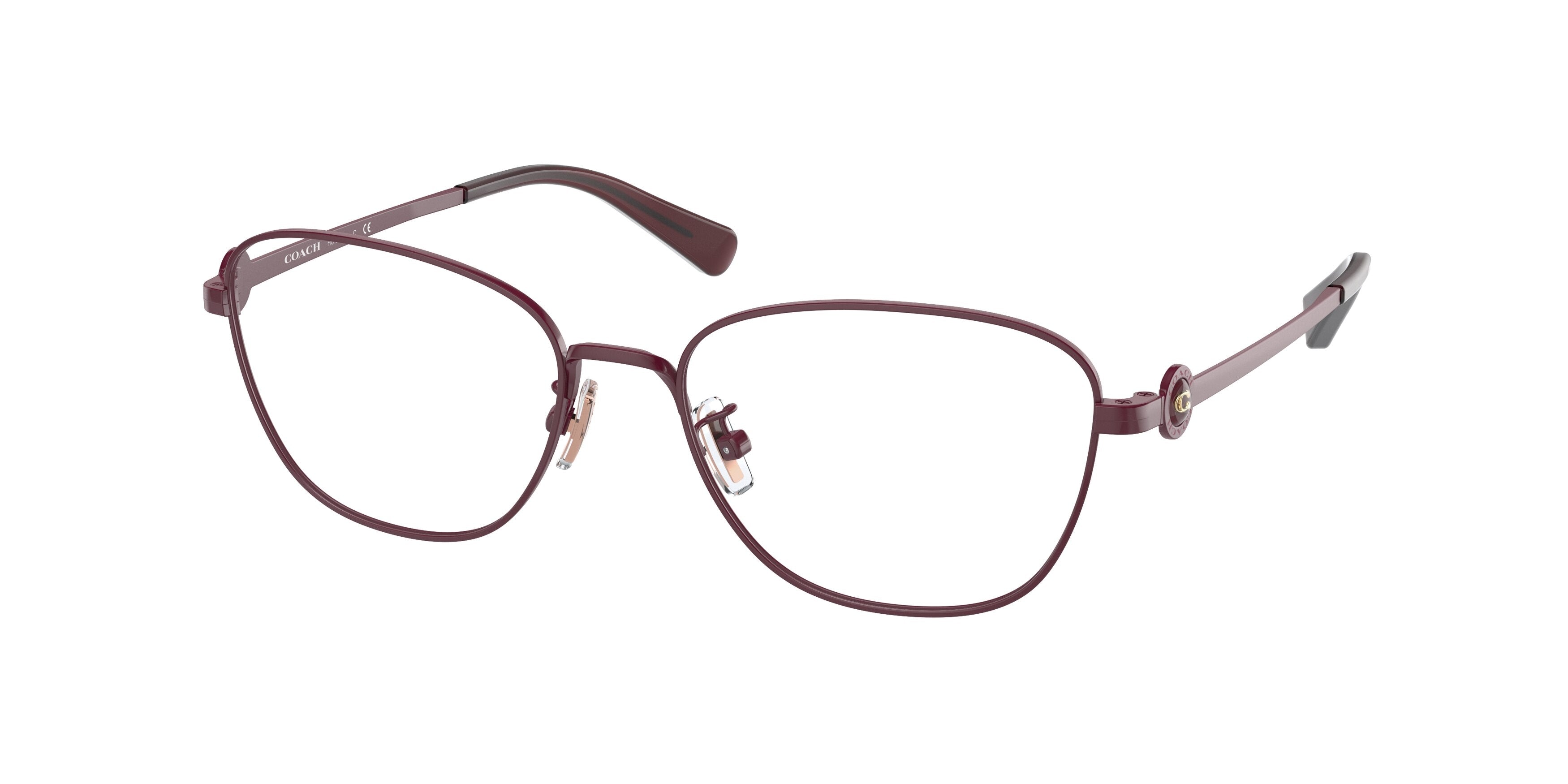 Coach HC5128 Rectangle Eyeglasses  9334-Shiny Burgundy 54-140-17 - Color Map Red