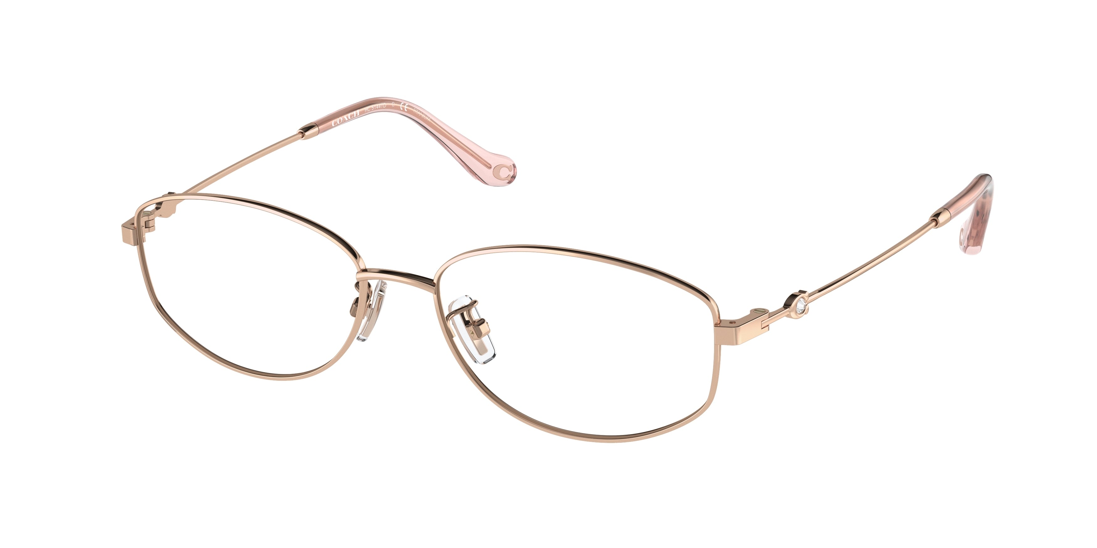 Coach HC5144TD Pillow Eyeglasses  9407-Shiny Rose Gold 54-145-16 - Color Map Gold
