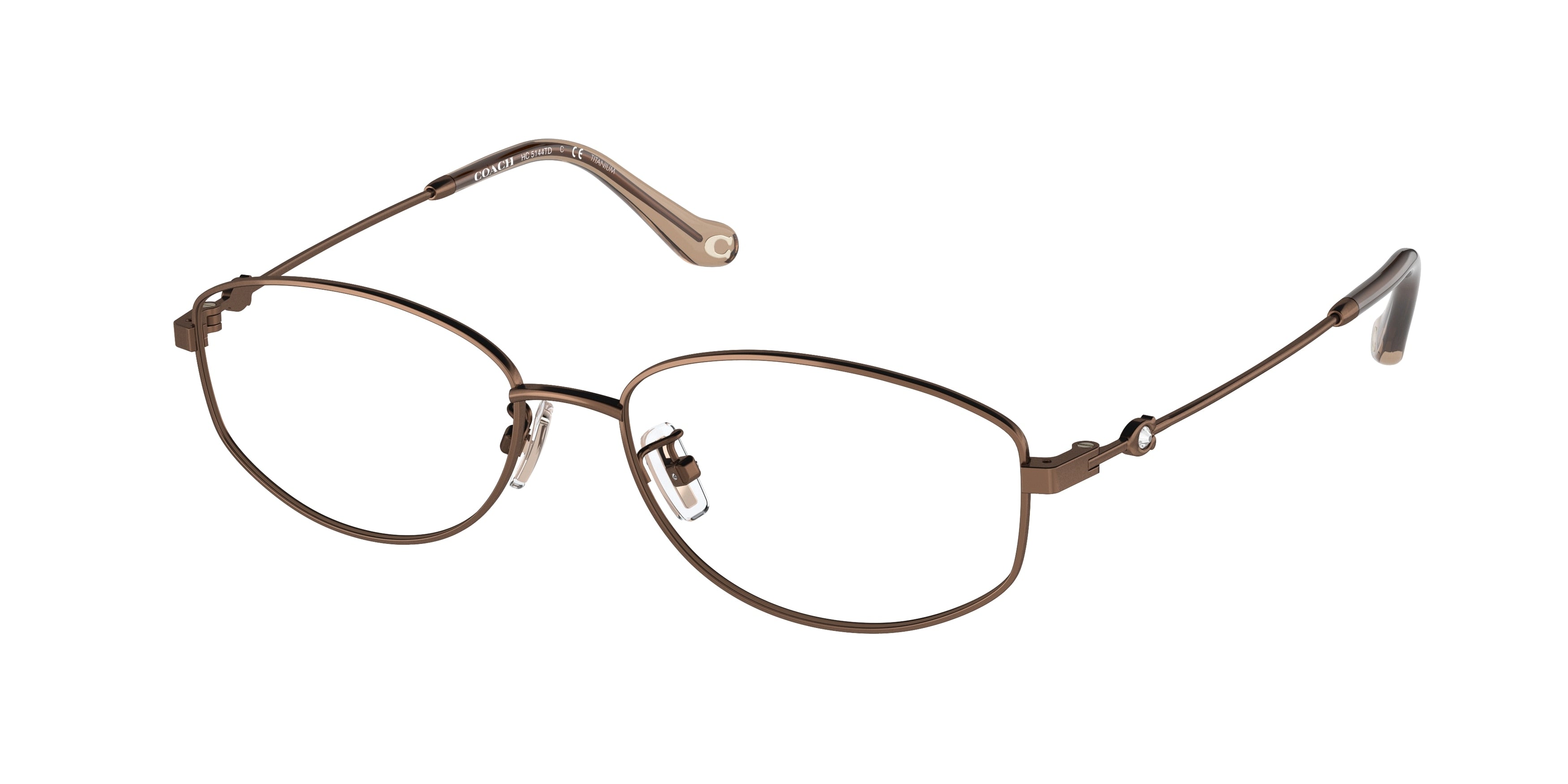 Coach HC5144TD Pillow Eyeglasses  9410-Satin Bronze 52-145-16 - Color Map Copper