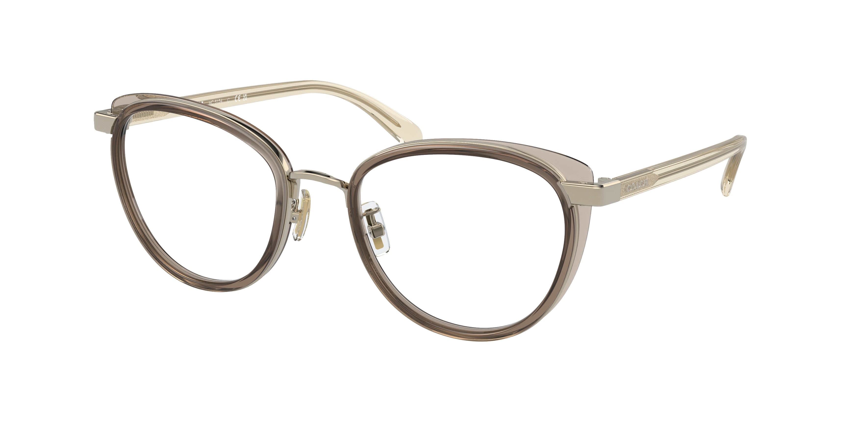 Coach HC5154 Round Eyeglasses  9432-Light Gold 52-140-20 - Color Map Gold