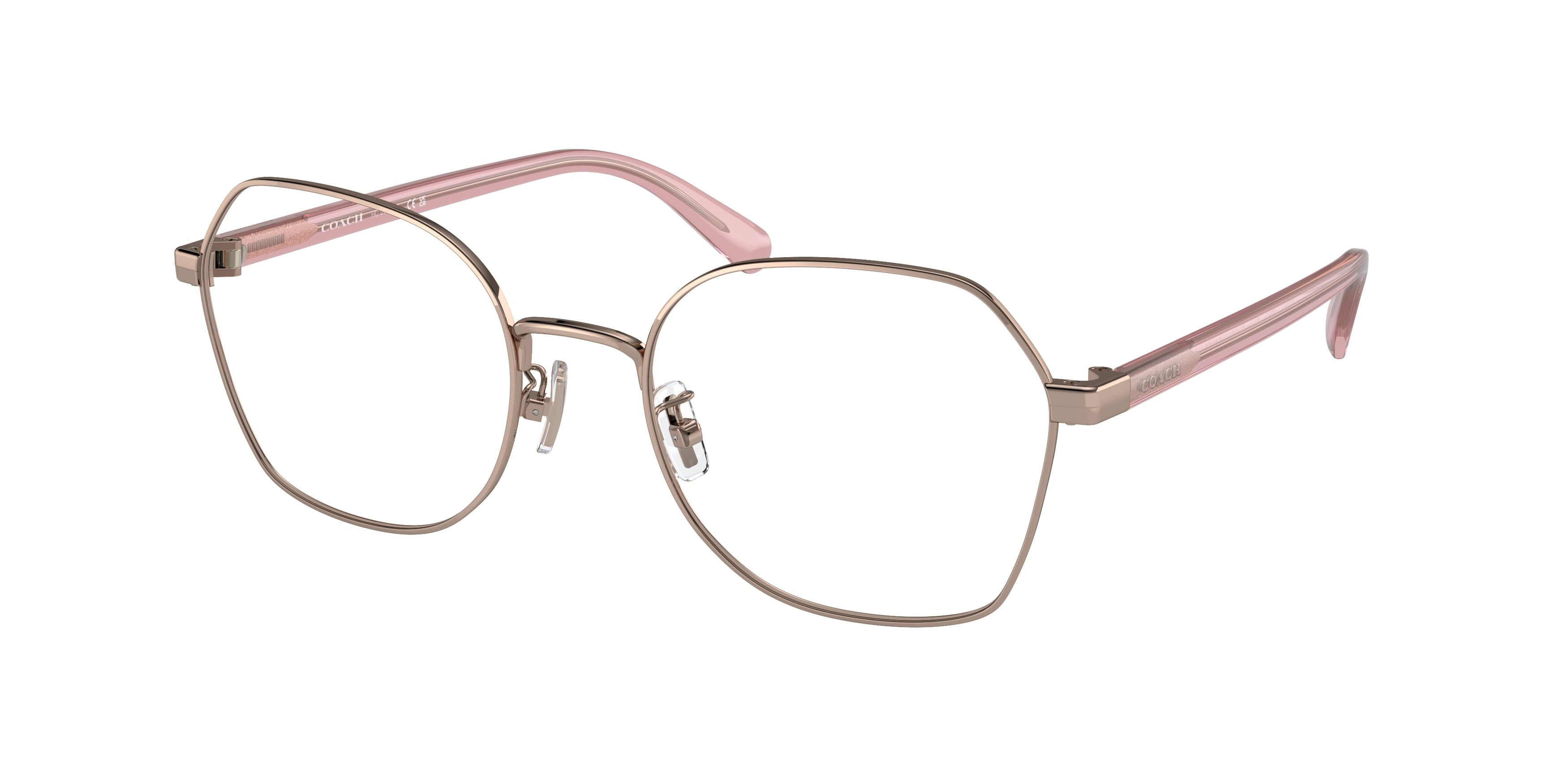 Coach HC5155 Irregular Eyeglasses  9331-Shiny Rose Gold 54-140-20 - Color Map Gold