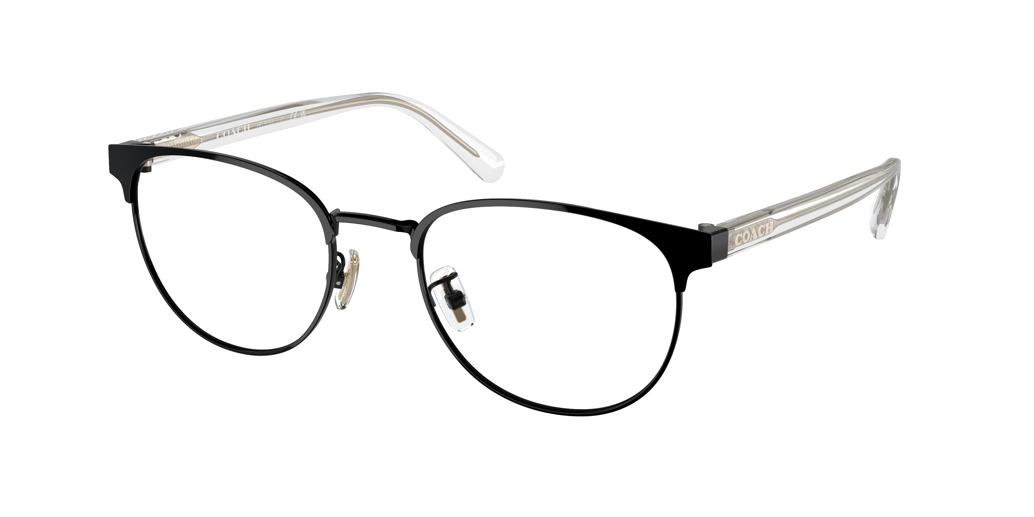 Coach HC5157 Rectangle Eyeglasses  9438-Shiny Black 52-145-20 - Color Map Black