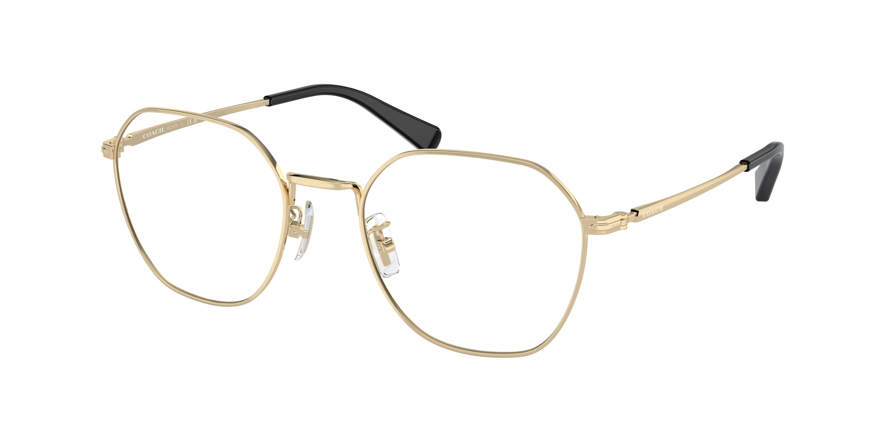 Coach HC5170 Irregular Eyeglasses  9005-Shiny Light Gold 52-145-20 - Color Map Gold