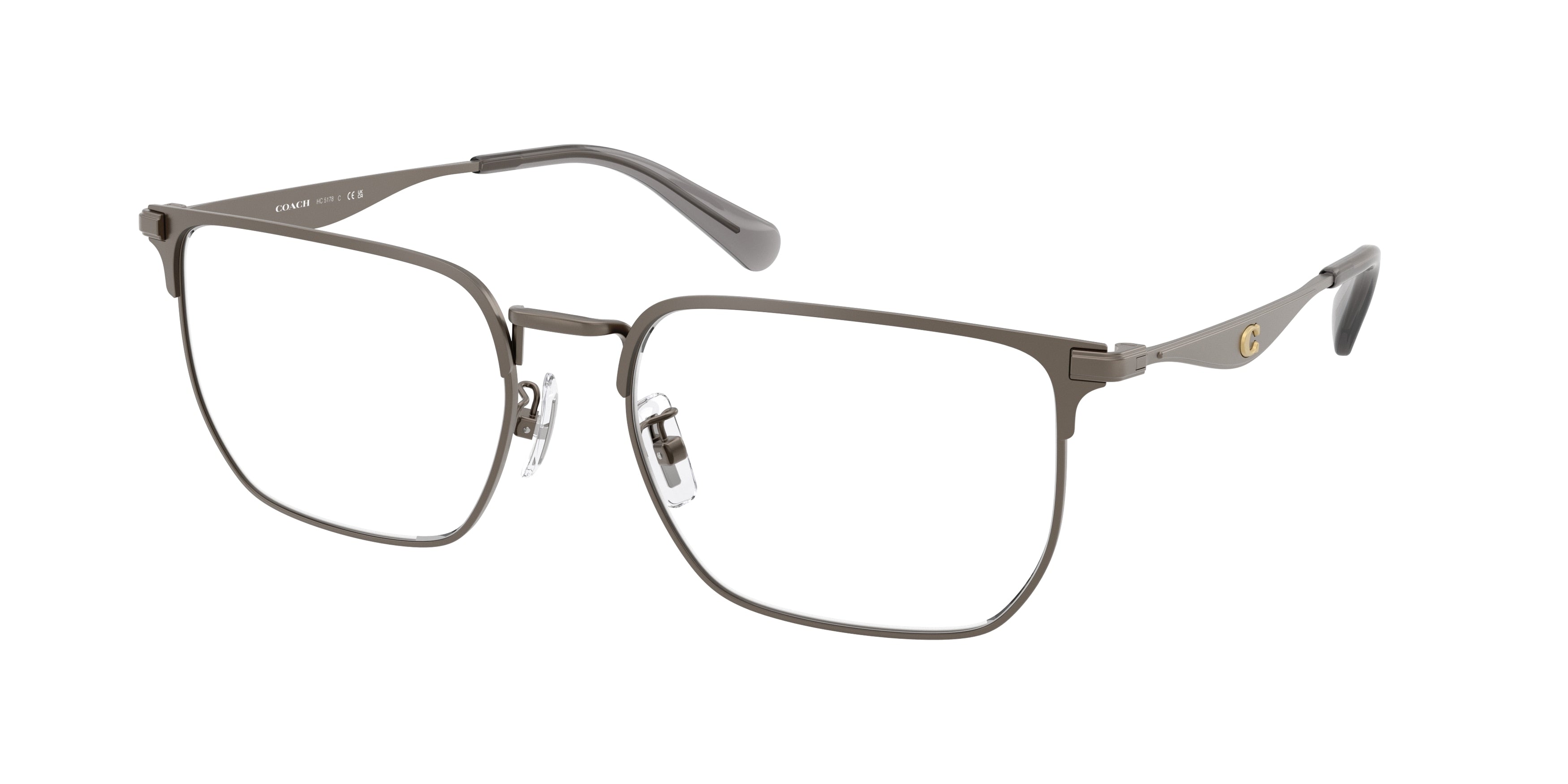 Coach HC5178 Irregular Eyeglasses  9392-Satin Gunmetal 57-150-18 - Color Map Grey