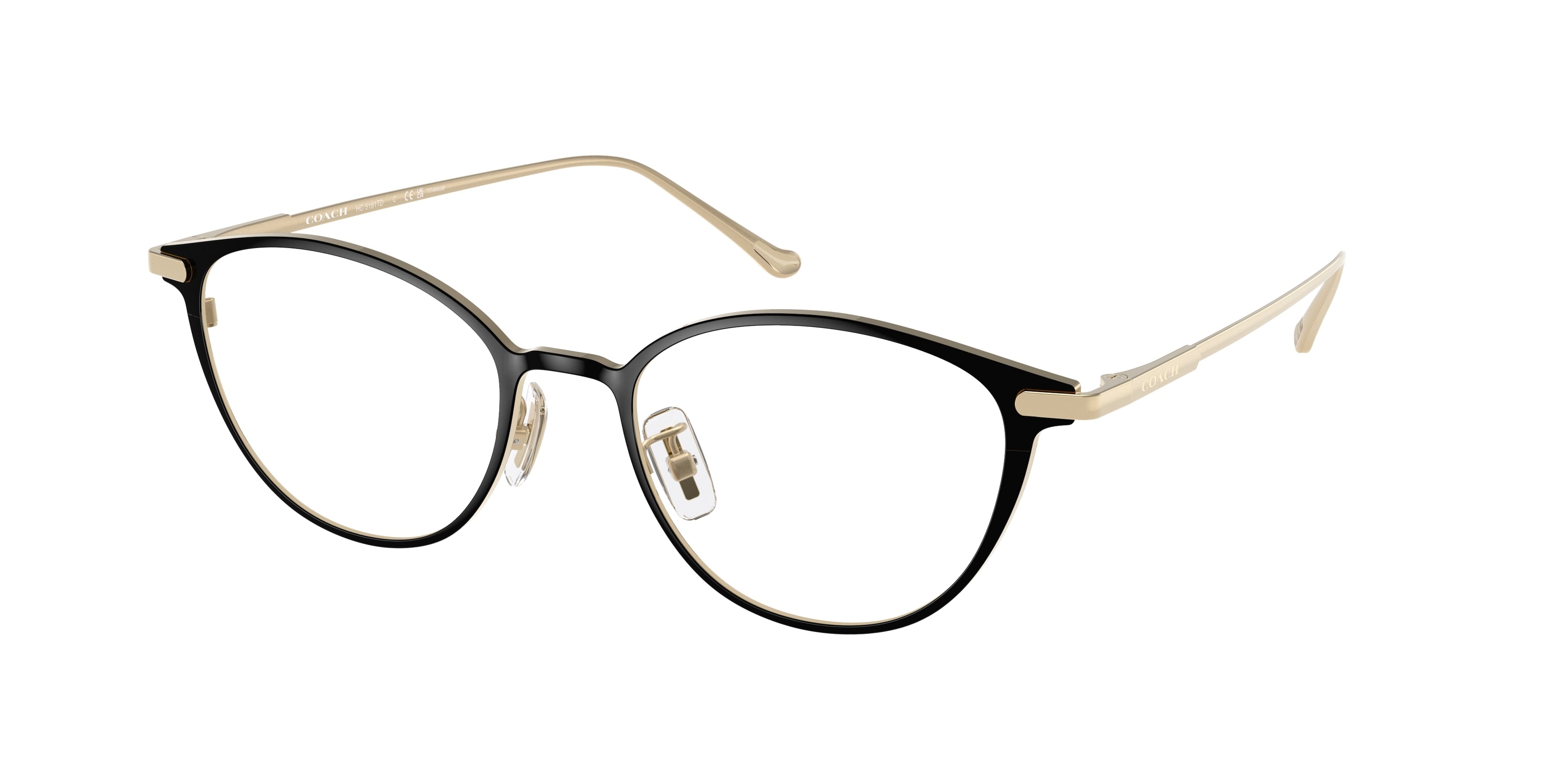 Coach HC5181TD Oval Eyeglasses  9346-Shiny Black 55-145-19 - Color Map Black