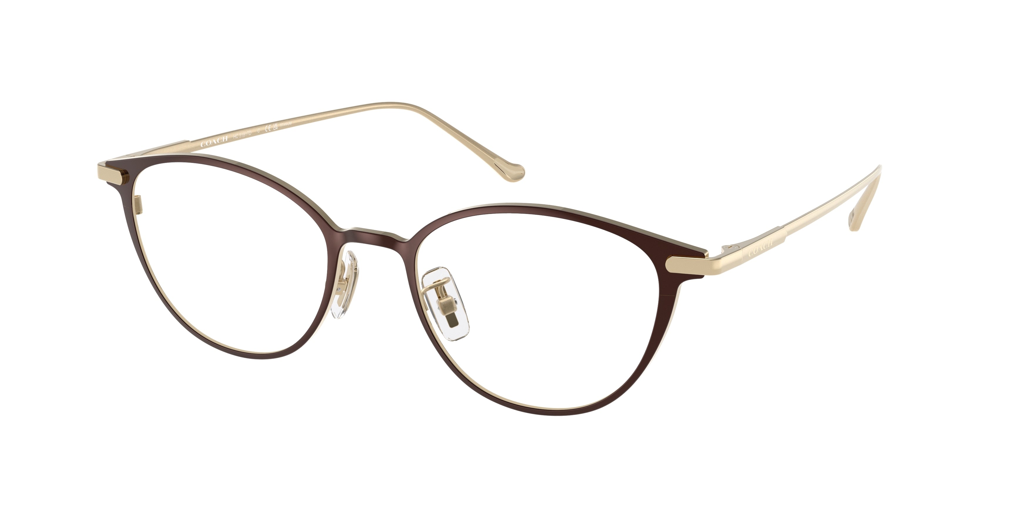 Coach HC5181TD Oval Eyeglasses  9405-Shiny Dark Brown 55-145-19 - Color Map Brown