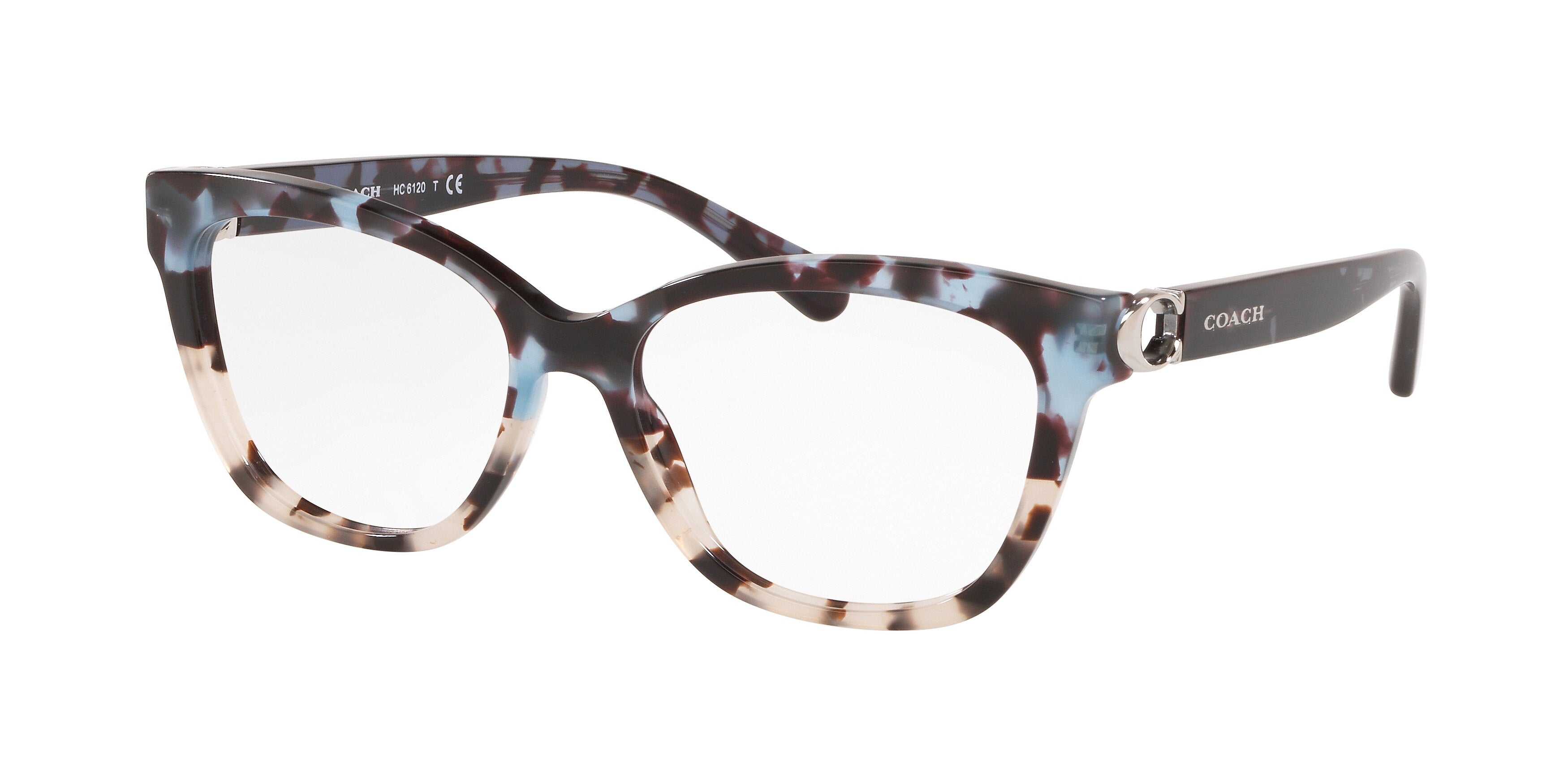 Coach HC6120 Square Eyeglasses  5559-Blue Tortoise/Grey Tortoise 54-140-16 - Color Map Multicolor