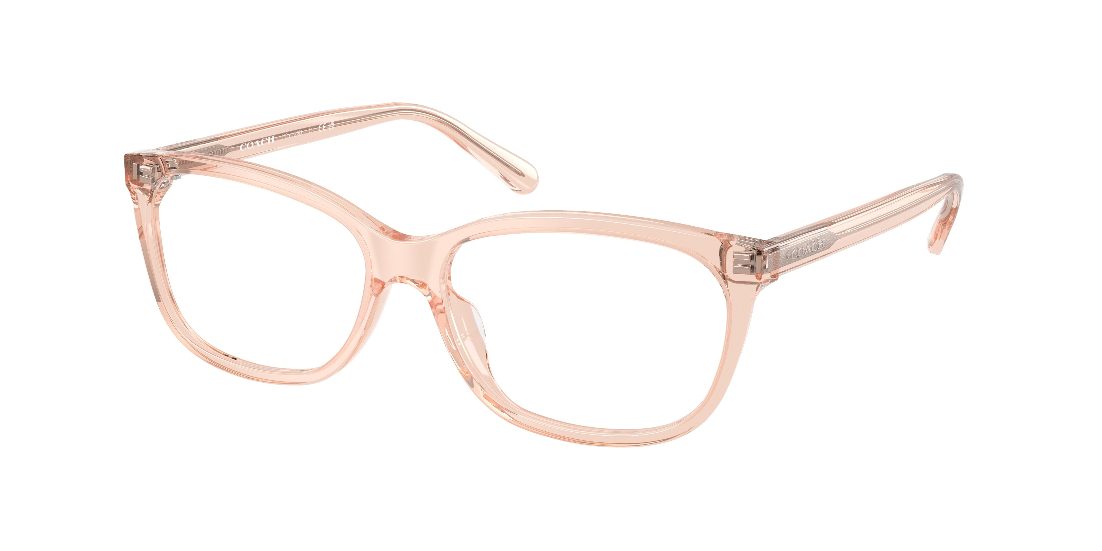 Coach HC6139U Pillow Eyeglasses  5556-Transparent Pink 53-140-15 - Color Map Pink