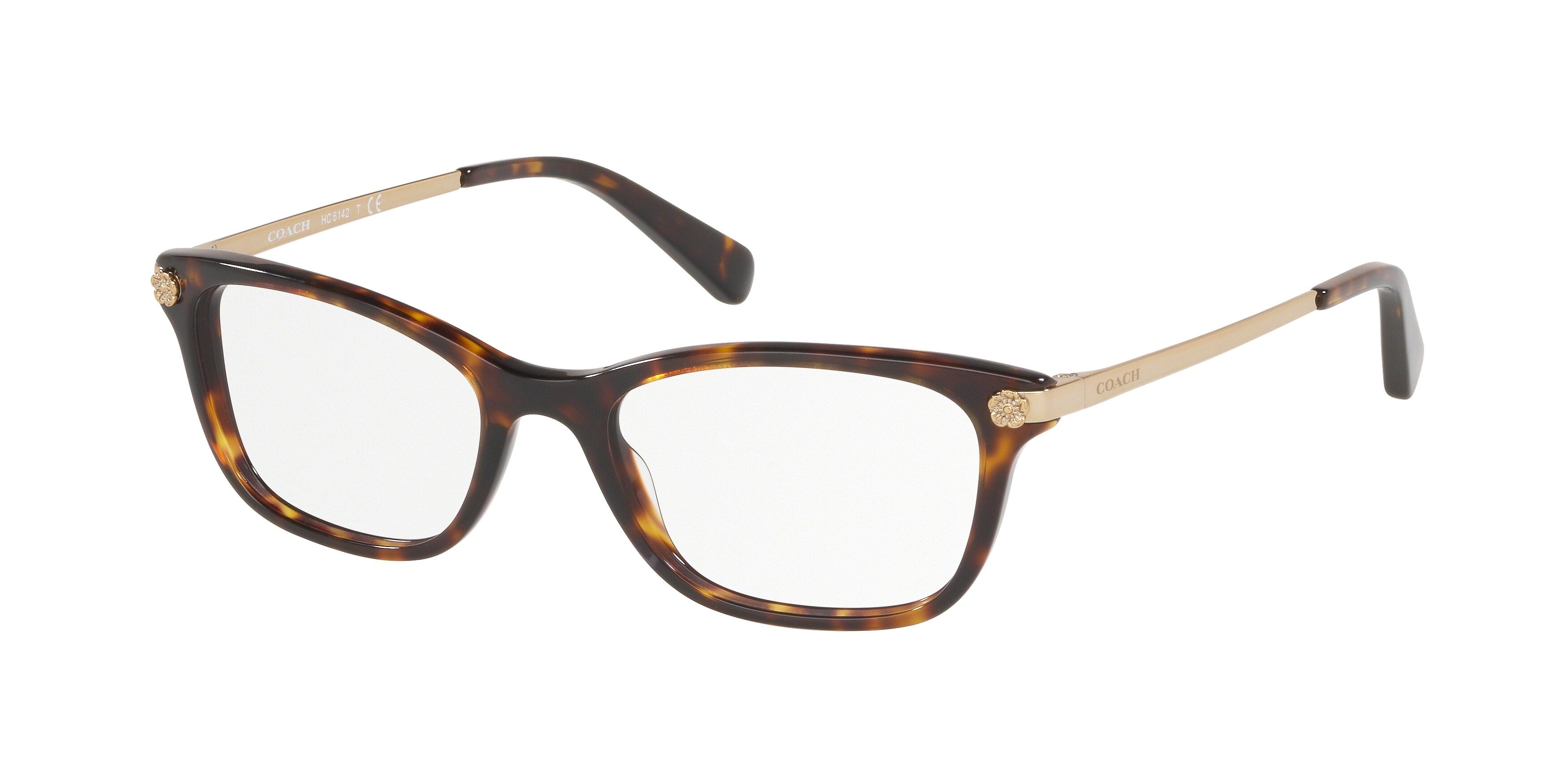 Coach HC6142 Pillow Eyeglasses  5120-Dark Tortoise 51-140-17 - Color Map Tortoise
