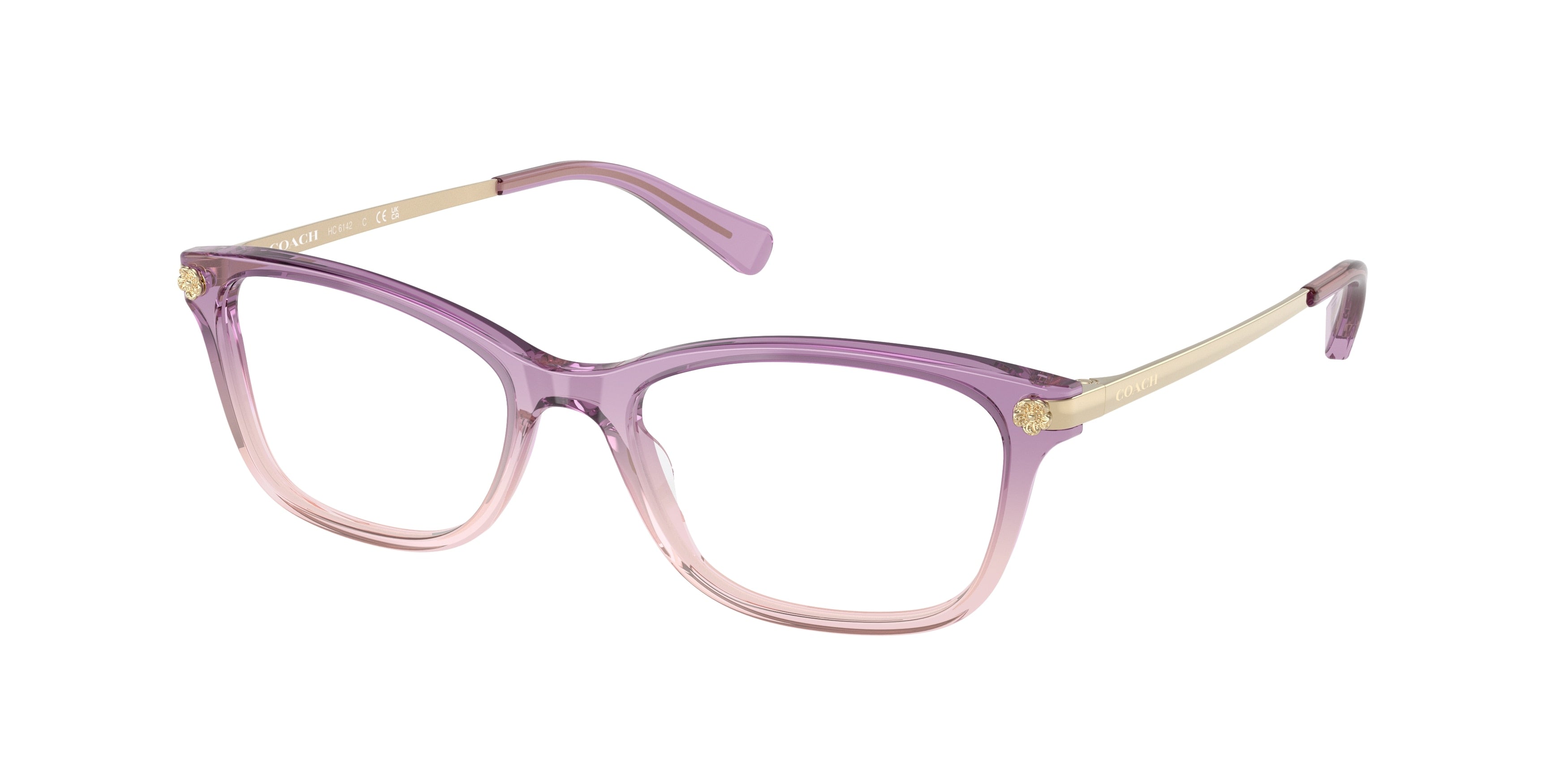 Coach HC6142 Pillow Eyeglasses  5813-Amethyst/Pink Gradient 51-140-17 - Color Map Pink