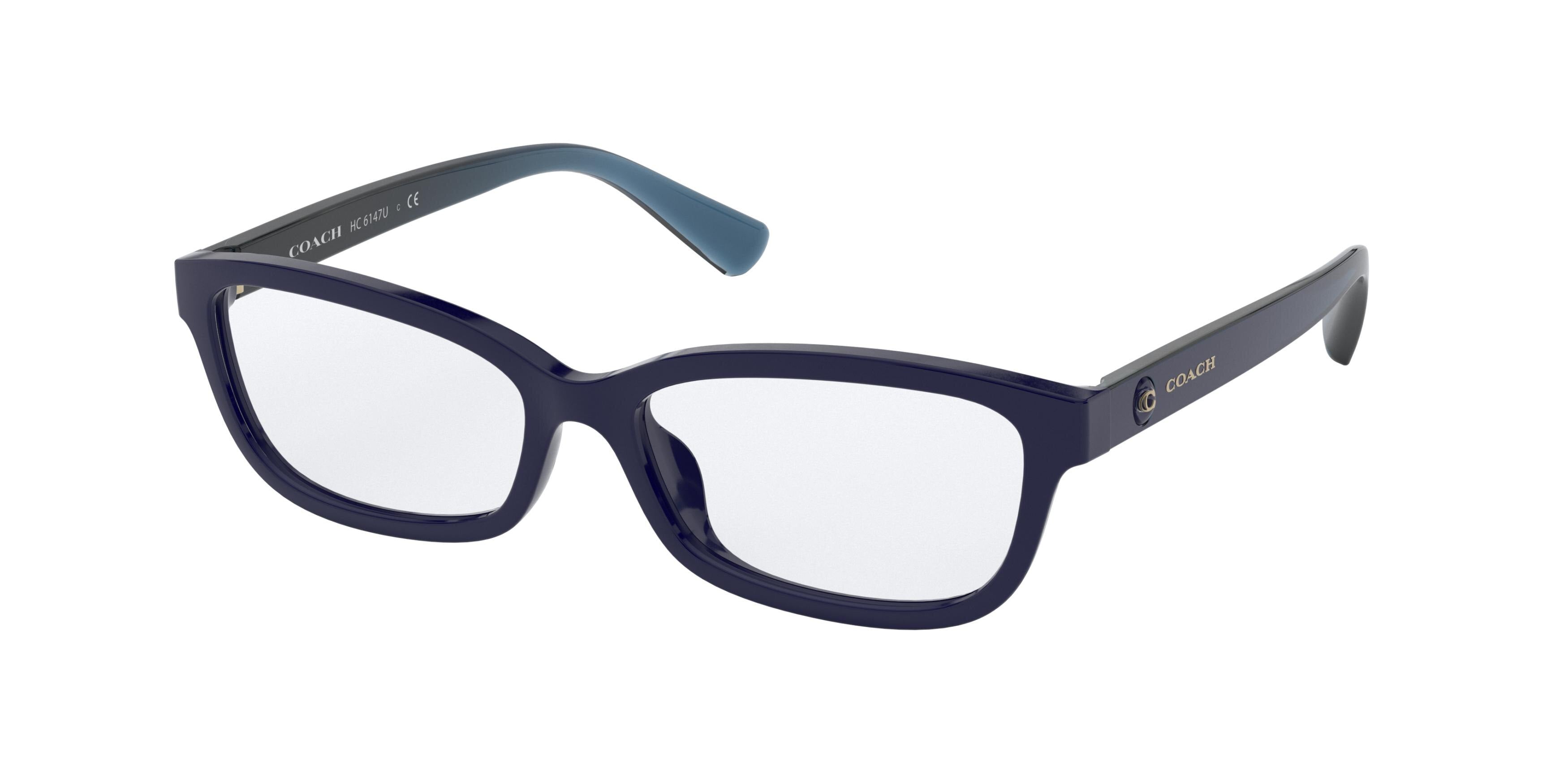 Coach HC6147U Rectangle Eyeglasses  5028-Dark Blue 52-140-15 - Color Map Blue