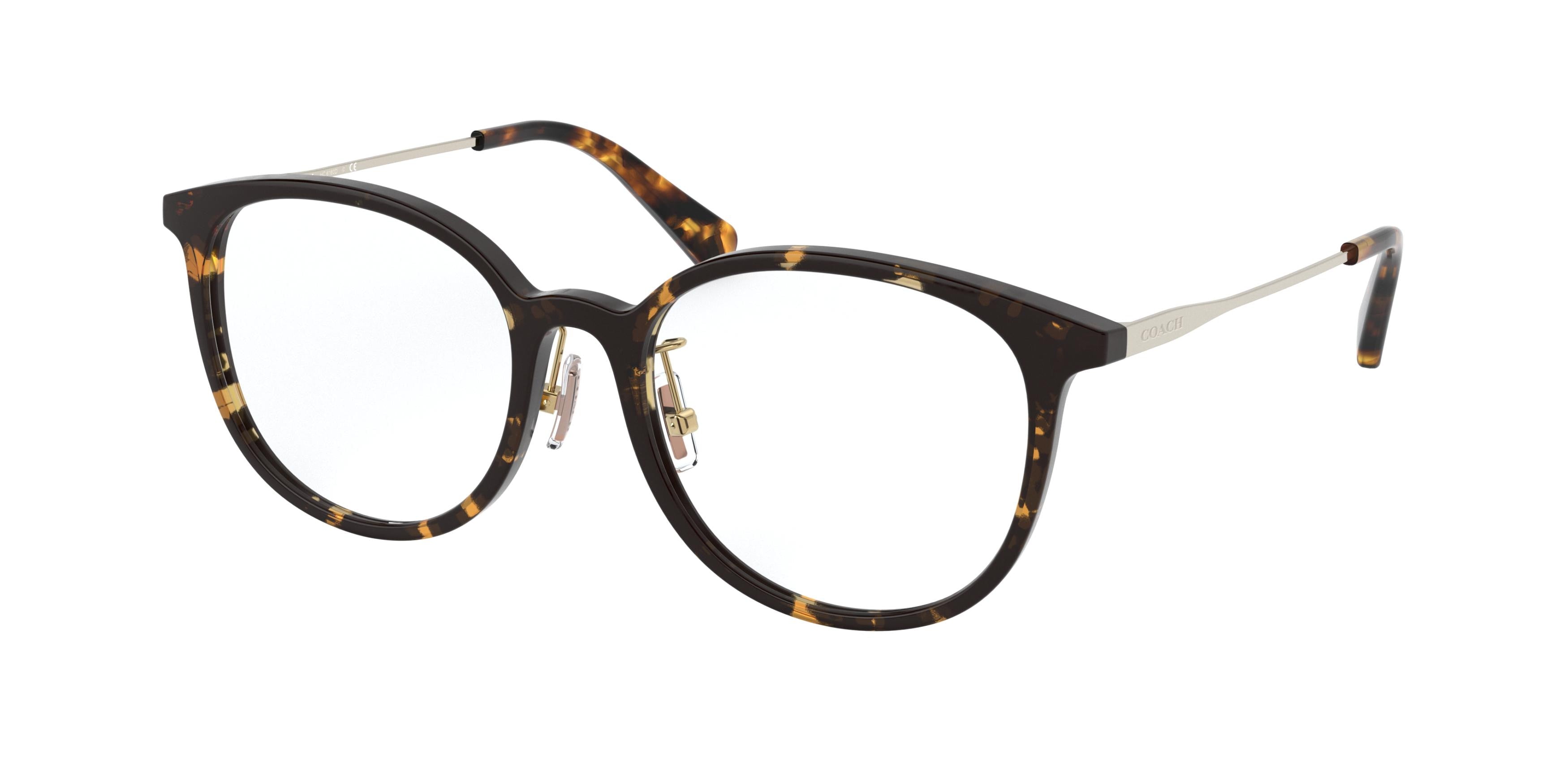 Coach HC6160D Round Eyeglasses  5120-Dark Tortoise 53-145-18 - Color Map Tortoise