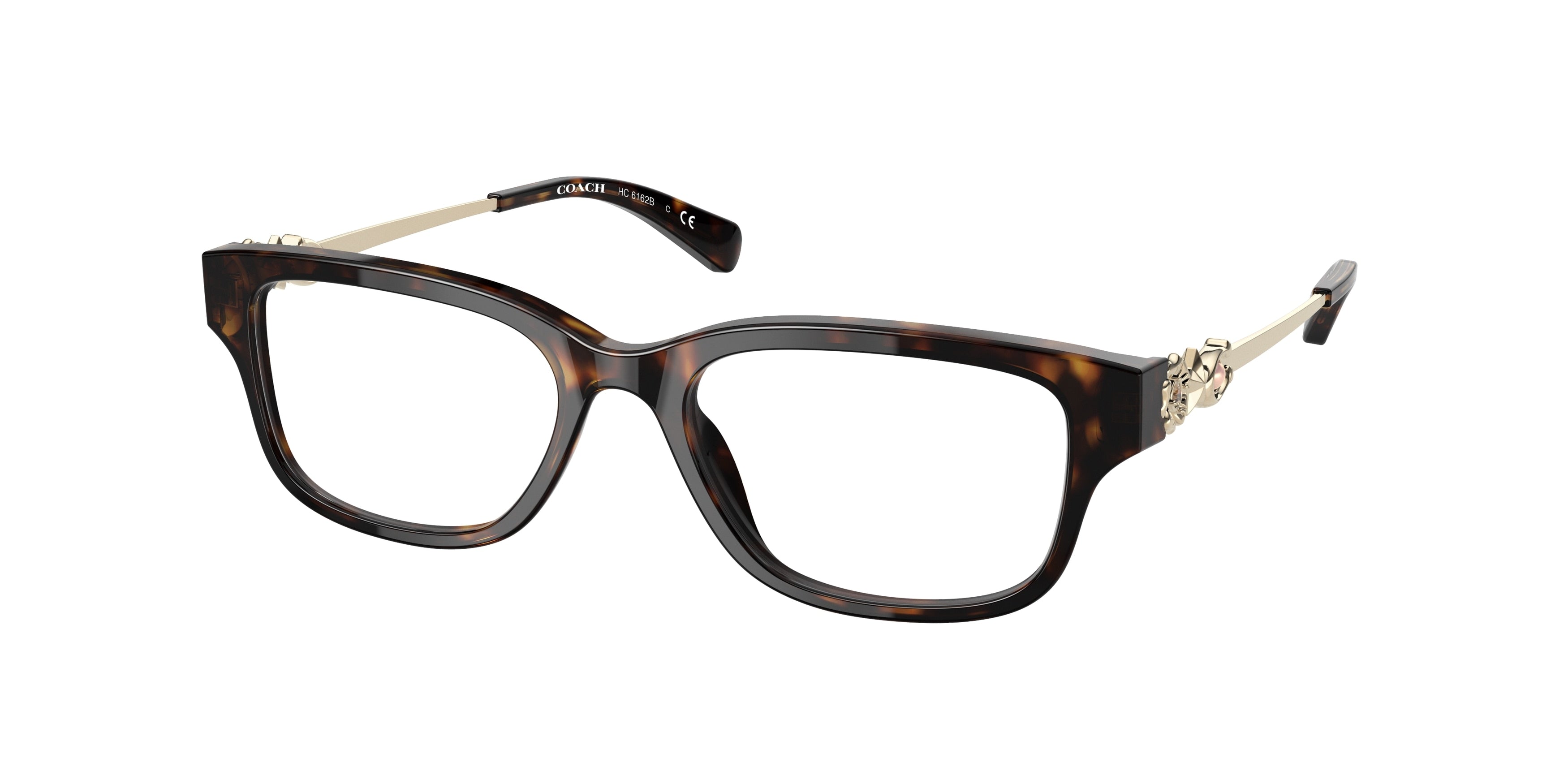 Coach HC6162B Pillow Eyeglasses  5120-Dark Tortoise 51-140-17 - Color Map Tortoise