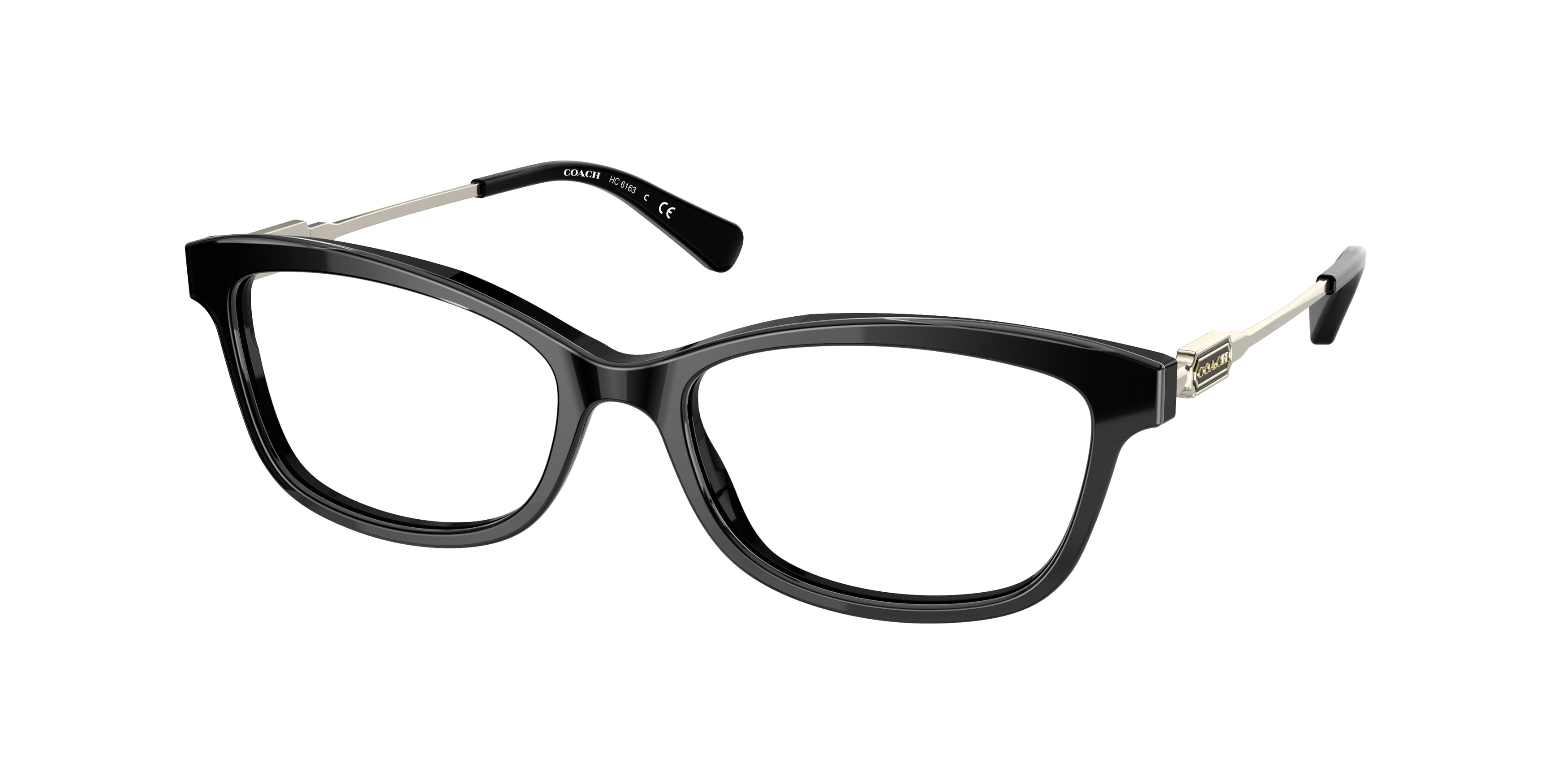 Coach HC6163 Rectangle Eyeglasses  5002-Black 54-140-17 - Color Map Black