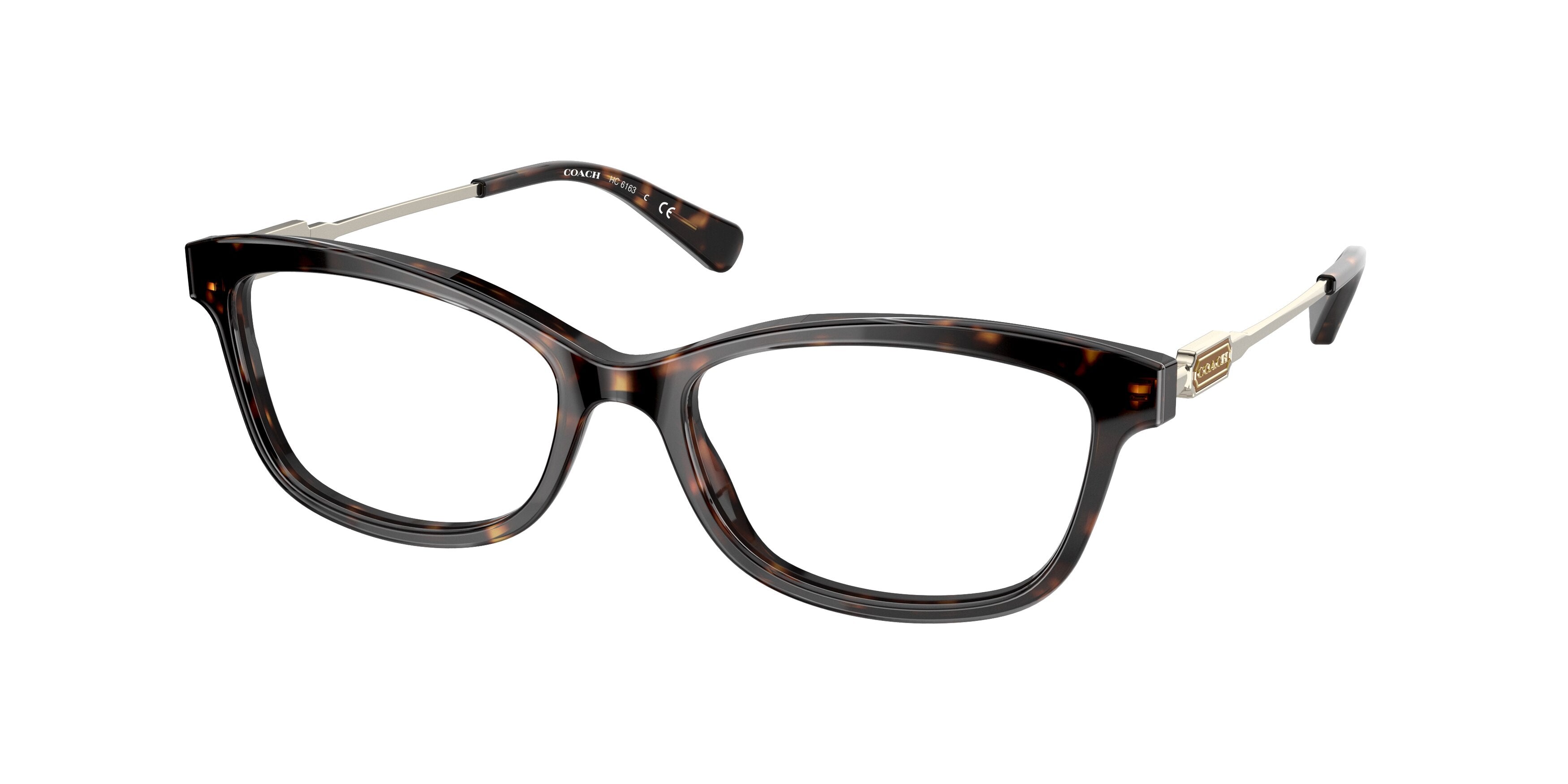 Coach HC6163 Rectangle Eyeglasses  5120-Dark Tortoise 54-140-17 - Color Map Tortoise
