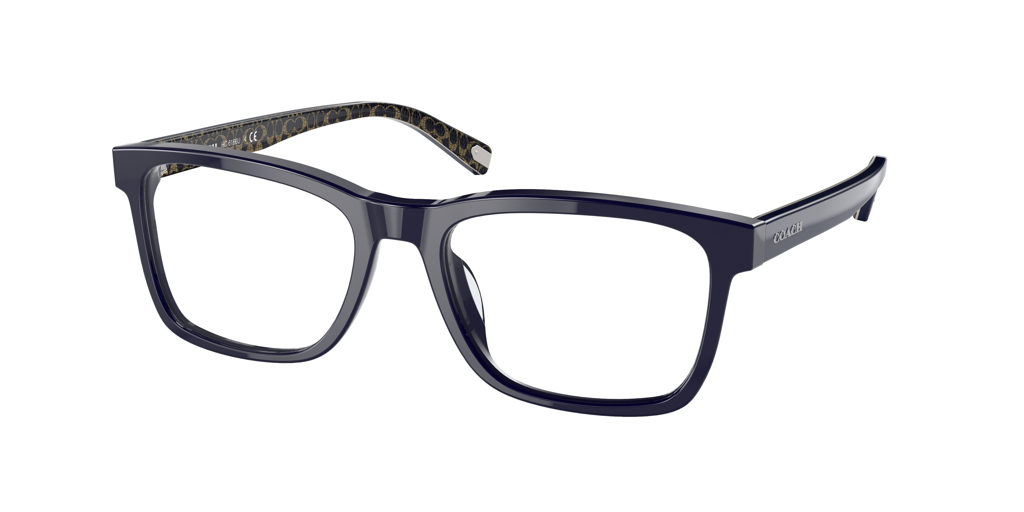 Coach C2104 HC6166U Rectangle Eyeglasses  5635-Navy 57-145-18 - Color Map Blue