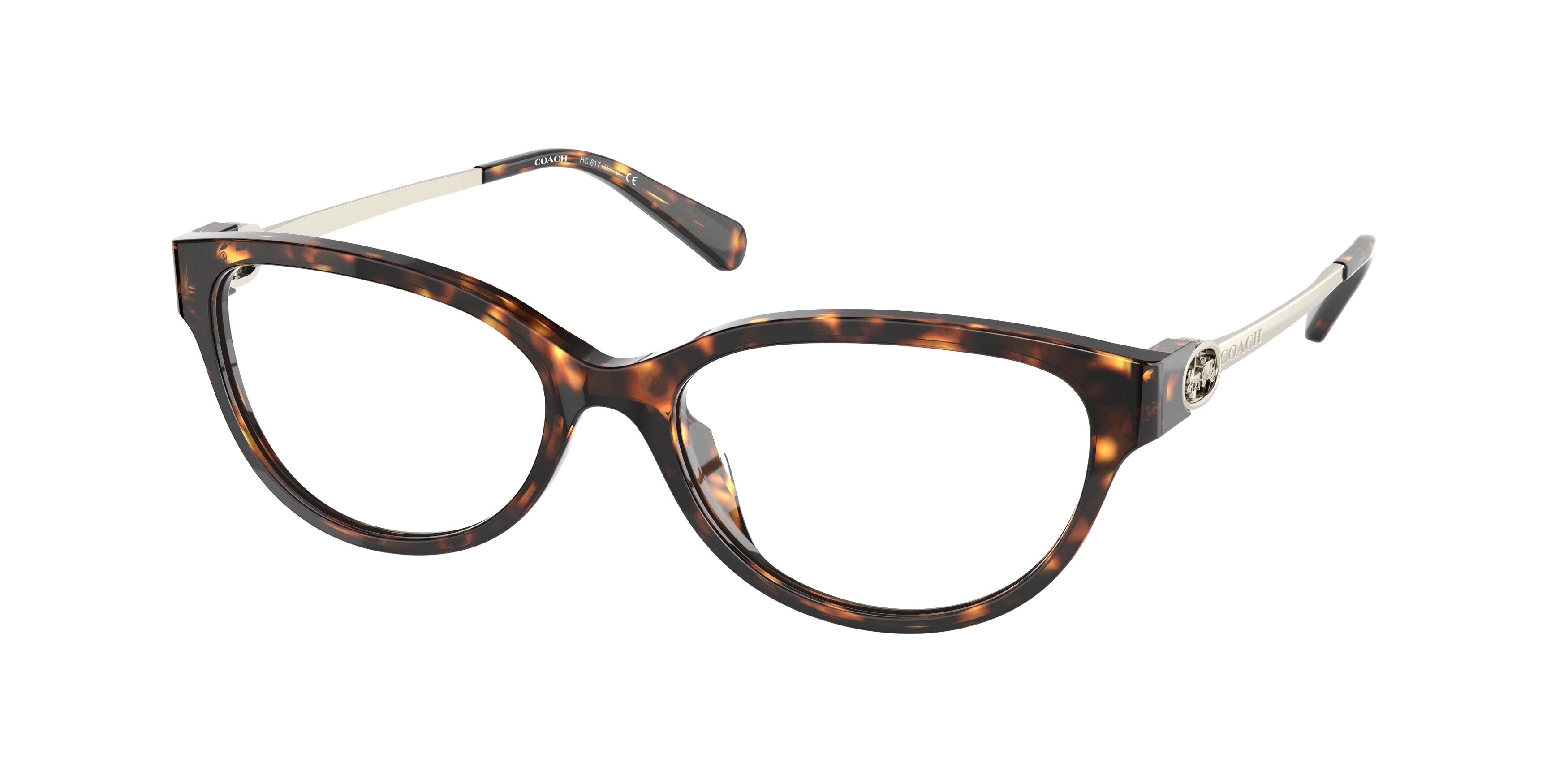 Coach HC6171U Cat Eye Eyeglasses  5120-Dark Tortoise 55-140-17 - Color Map Tortoise