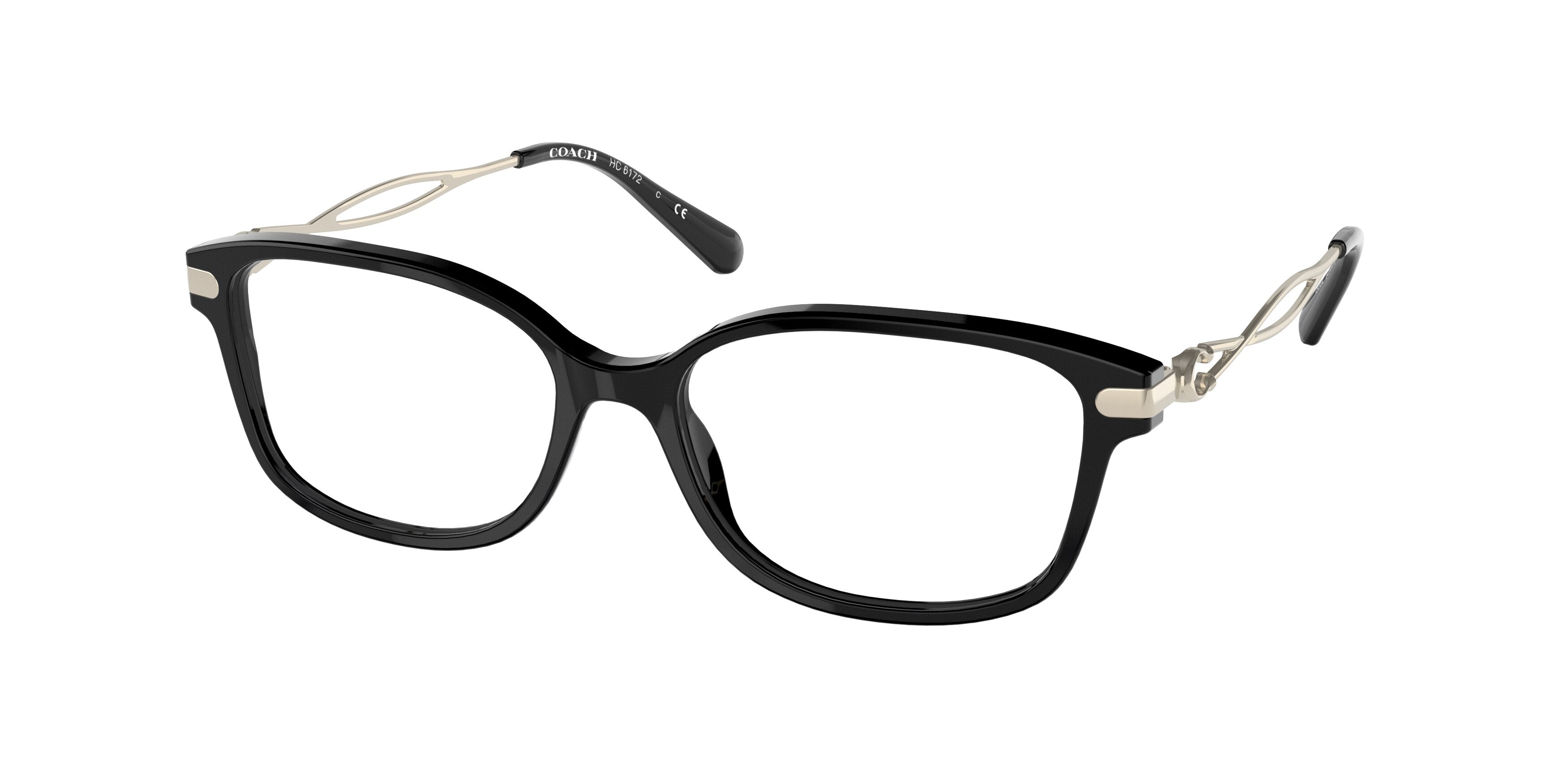 Coach HC6172 Rectangle Eyeglasses  5002-Black 54-140-16 - Color Map Black