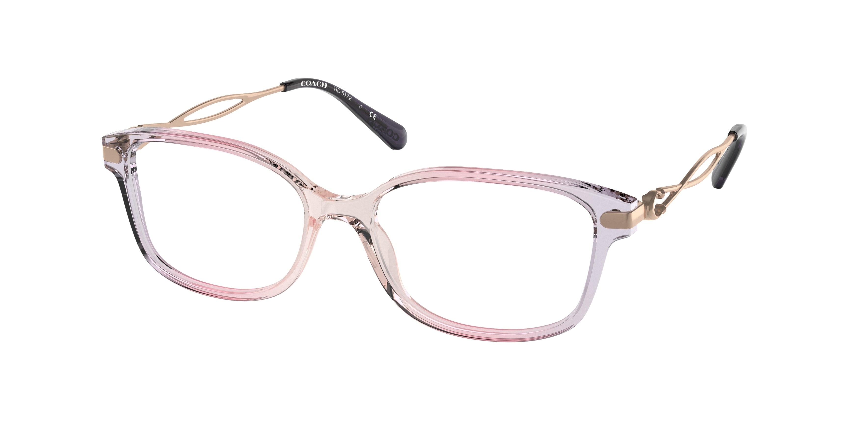 Coach HC6172 Rectangle Eyeglasses  5641-Gradient Transparent Violet 54-140-16 - Color Map Violet