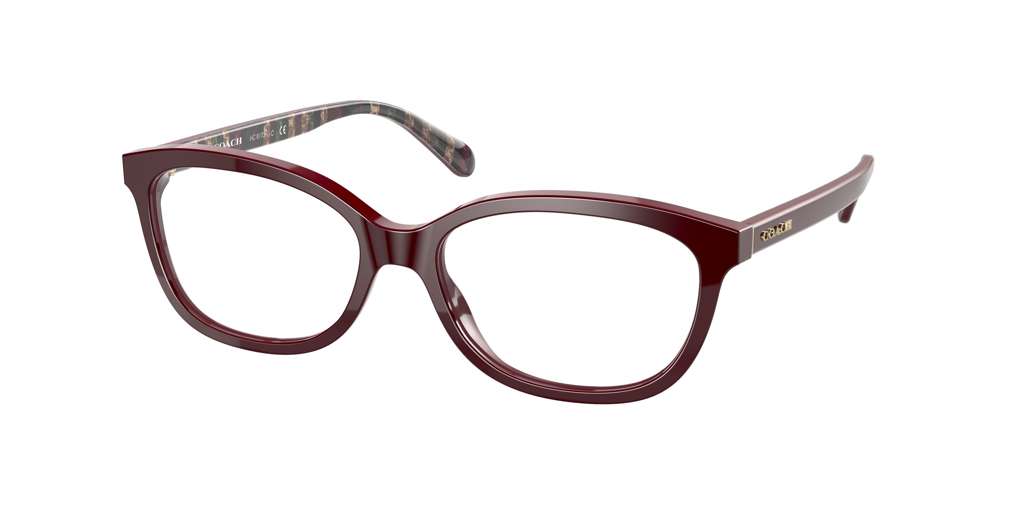 Coach HC6173F Rectangle Eyeglasses  5479-Oxblood 54-140-16 - Color Map Red