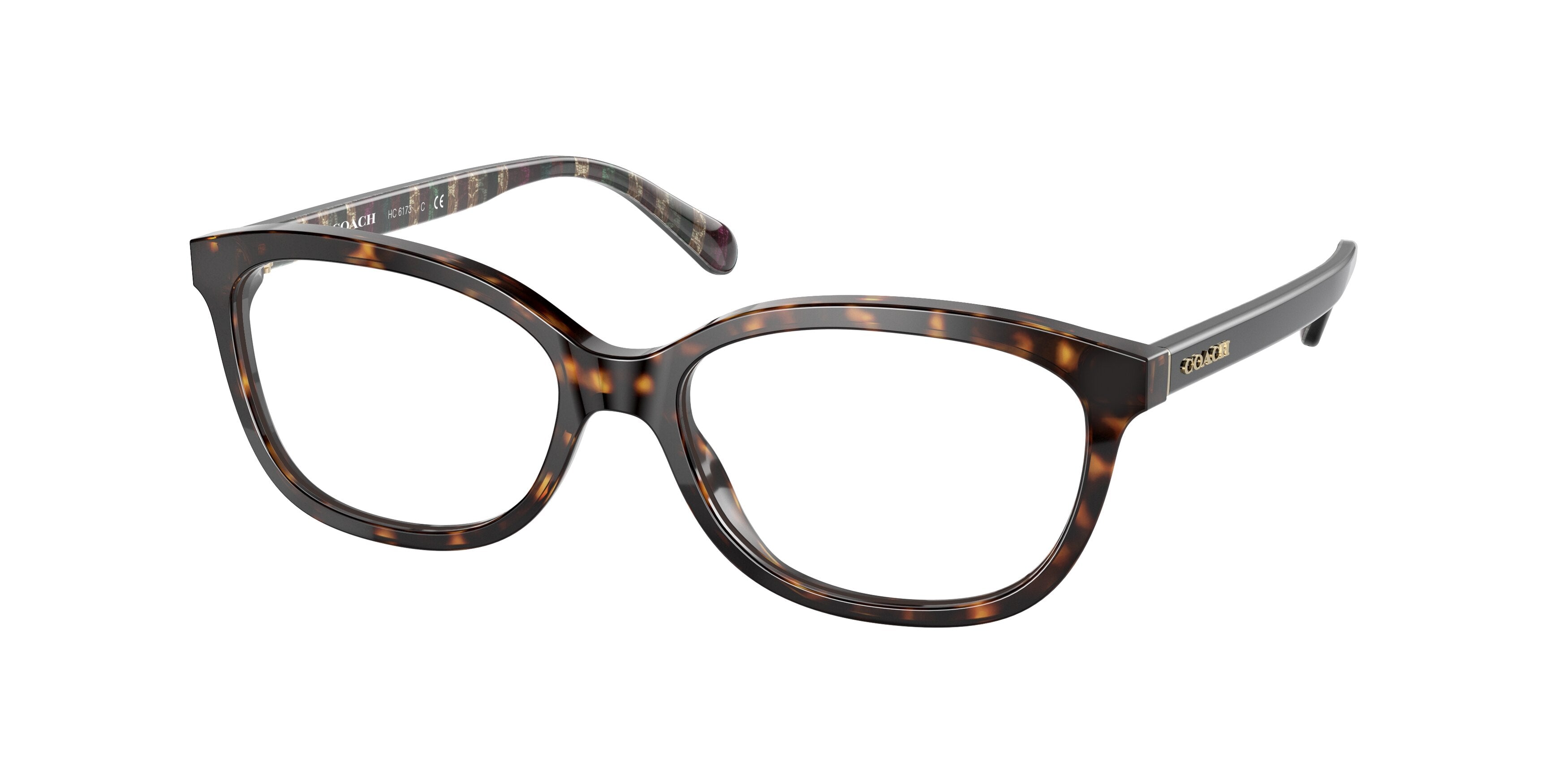 Coach HC6173 Rectangle Eyeglasses  5120-Dark Tortoise 54-140-16 - Color Map Tortoise