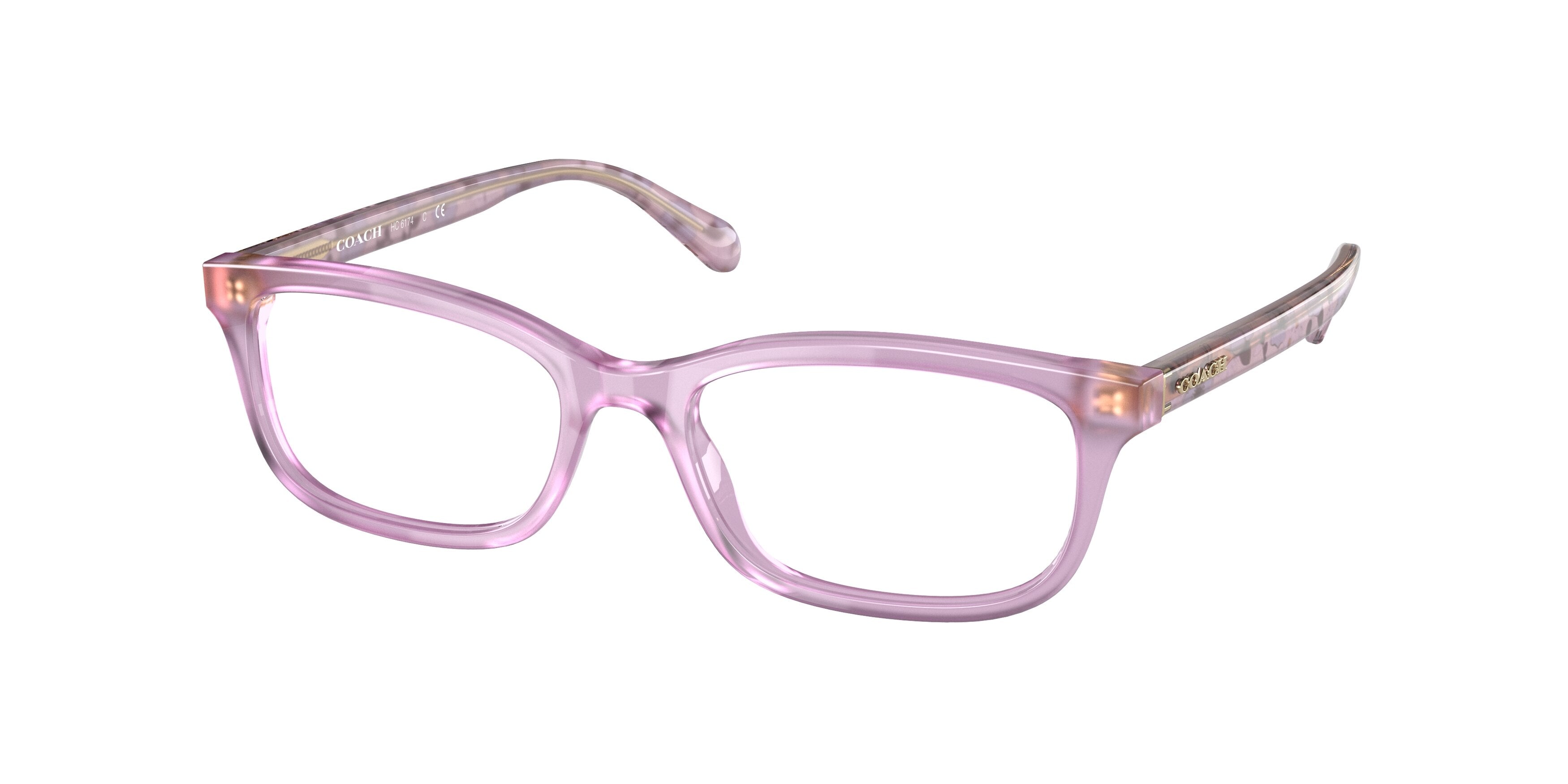 Coach HC6174 Rectangle Eyeglasses  5696-Milky Purple 50-140-17 - Color Map Violet