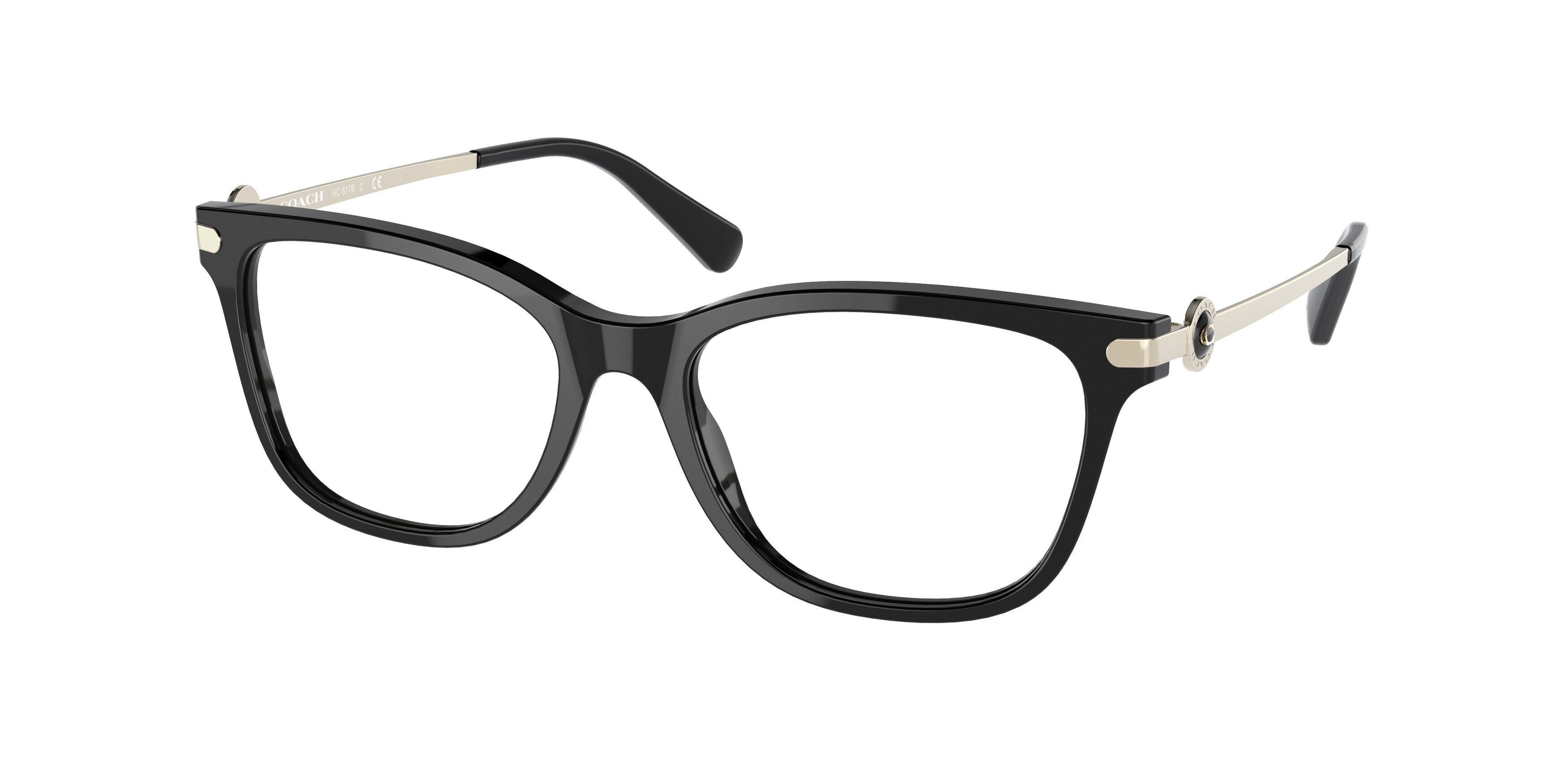 Coach HC6176 Rectangle Eyeglasses  5002-Black 53-140-17 - Color Map Black