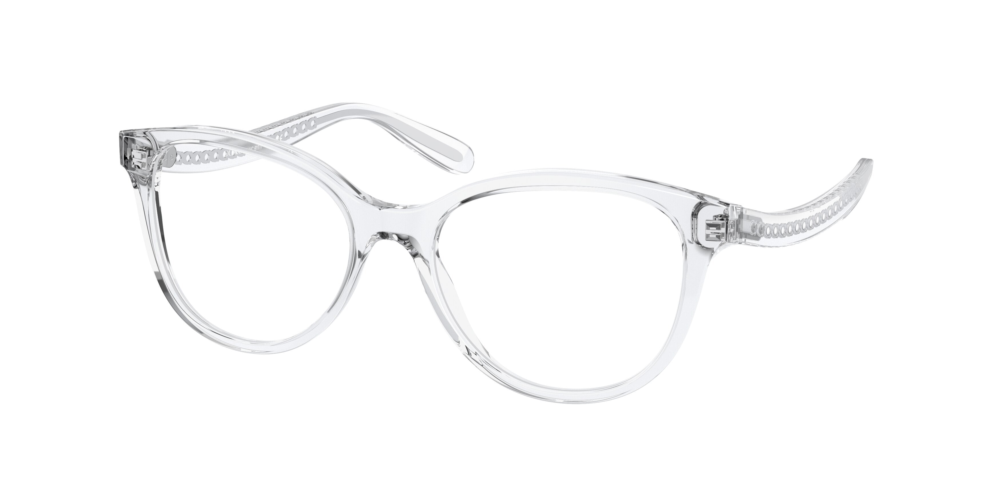 Coach HC6177F Round Eyeglasses  5111-Clear 55-140-17 - Color Map Transparent