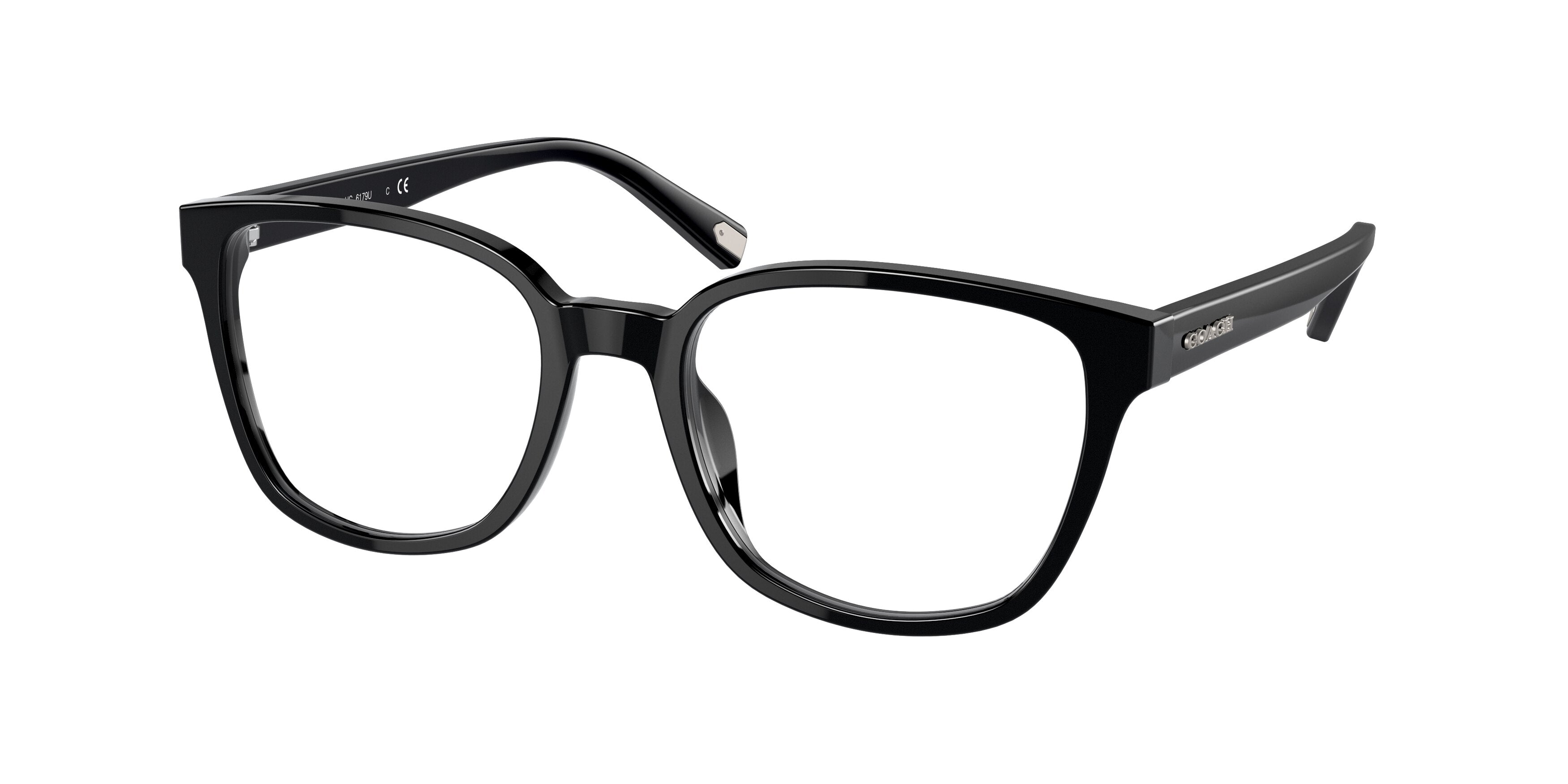 Coach HC6179U Square Eyeglasses  5002-Black 53-145-19 - Color Map Black