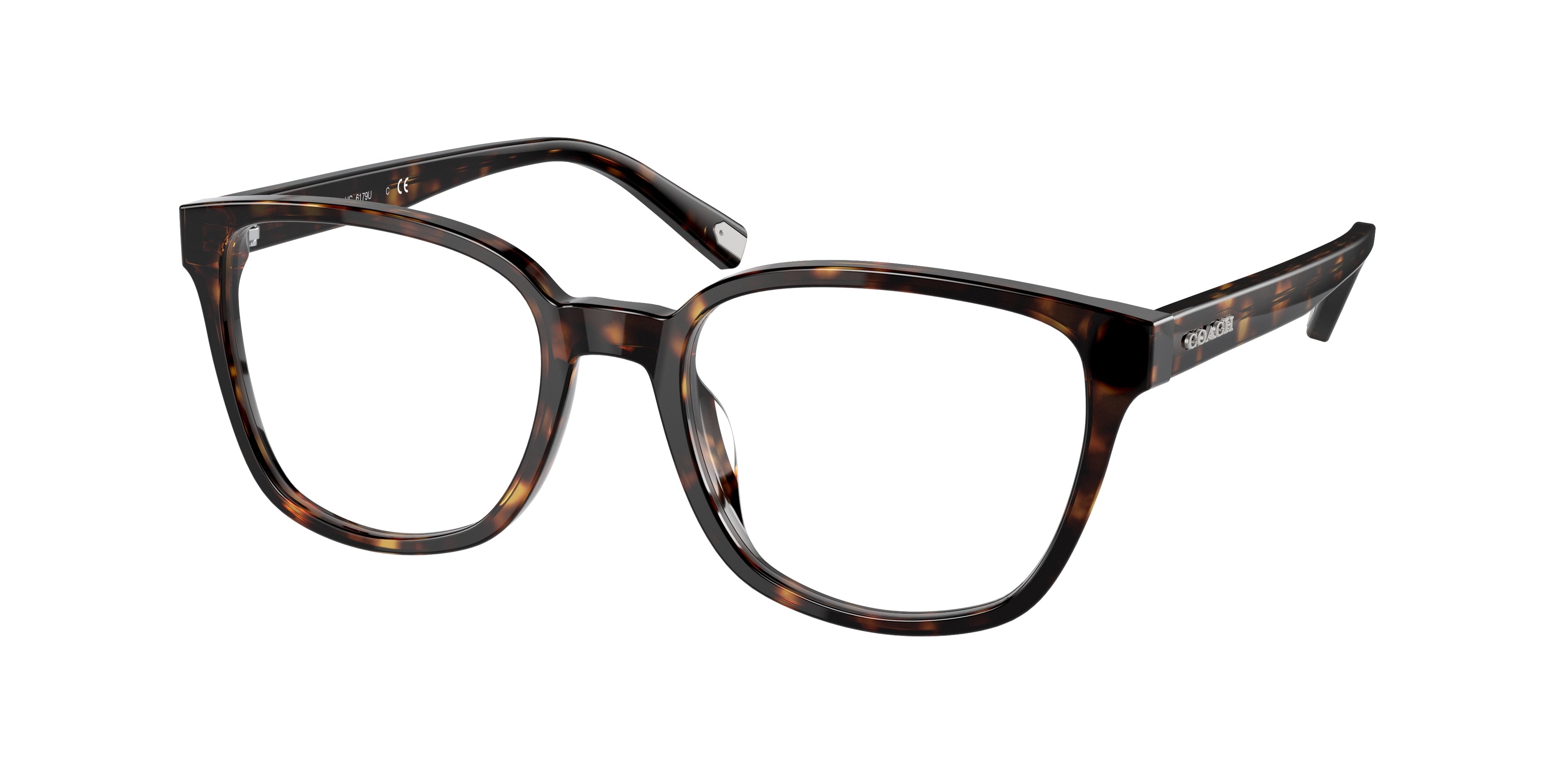 Coach HC6179U Square Eyeglasses  5120-Dark Tortoise 53-145-19 - Color Map Tortoise