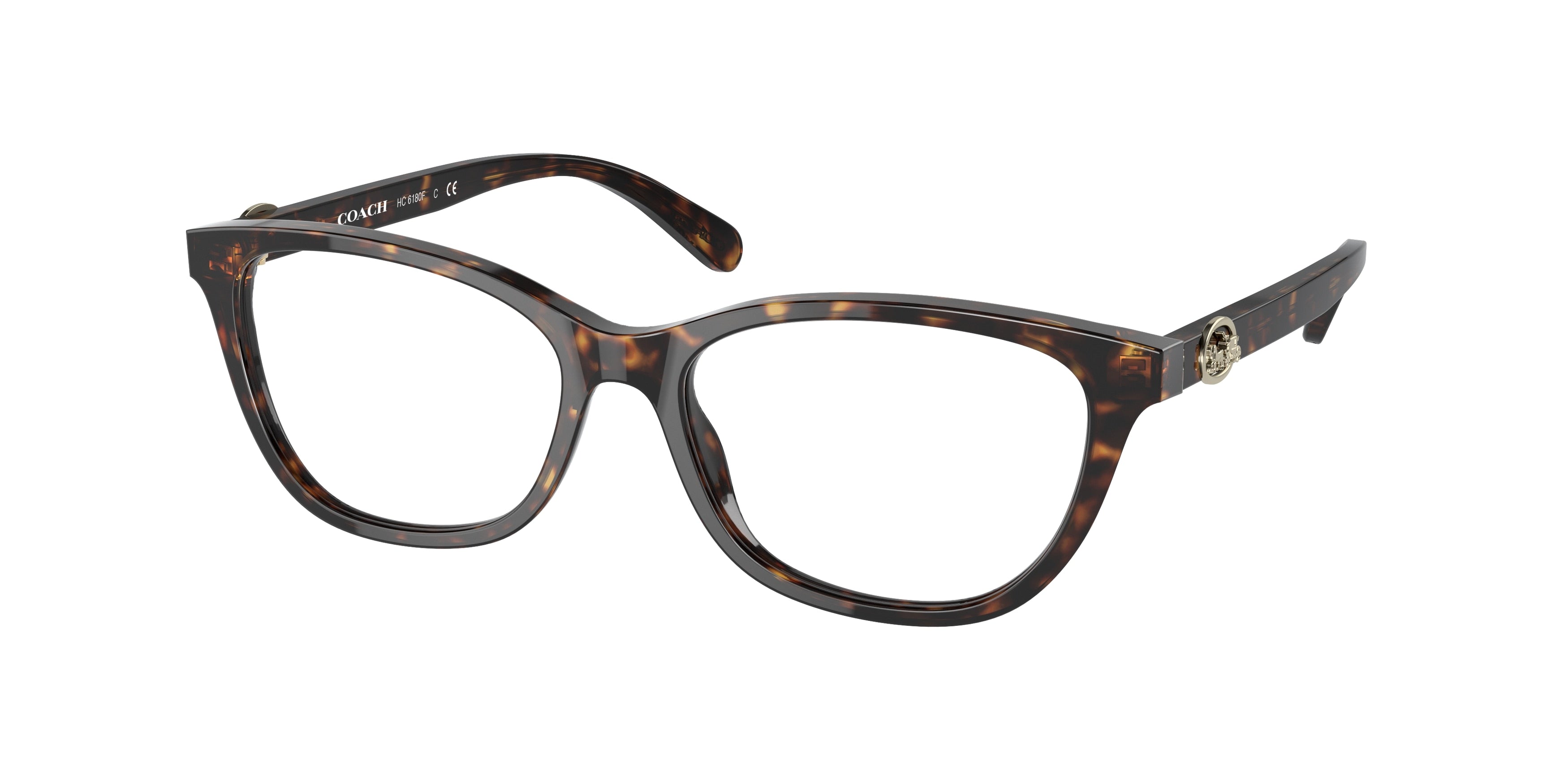 Coach HC6180F Rectangle Eyeglasses  5120-Dark Tortoise 54-140-16 - Color Map Tortoise