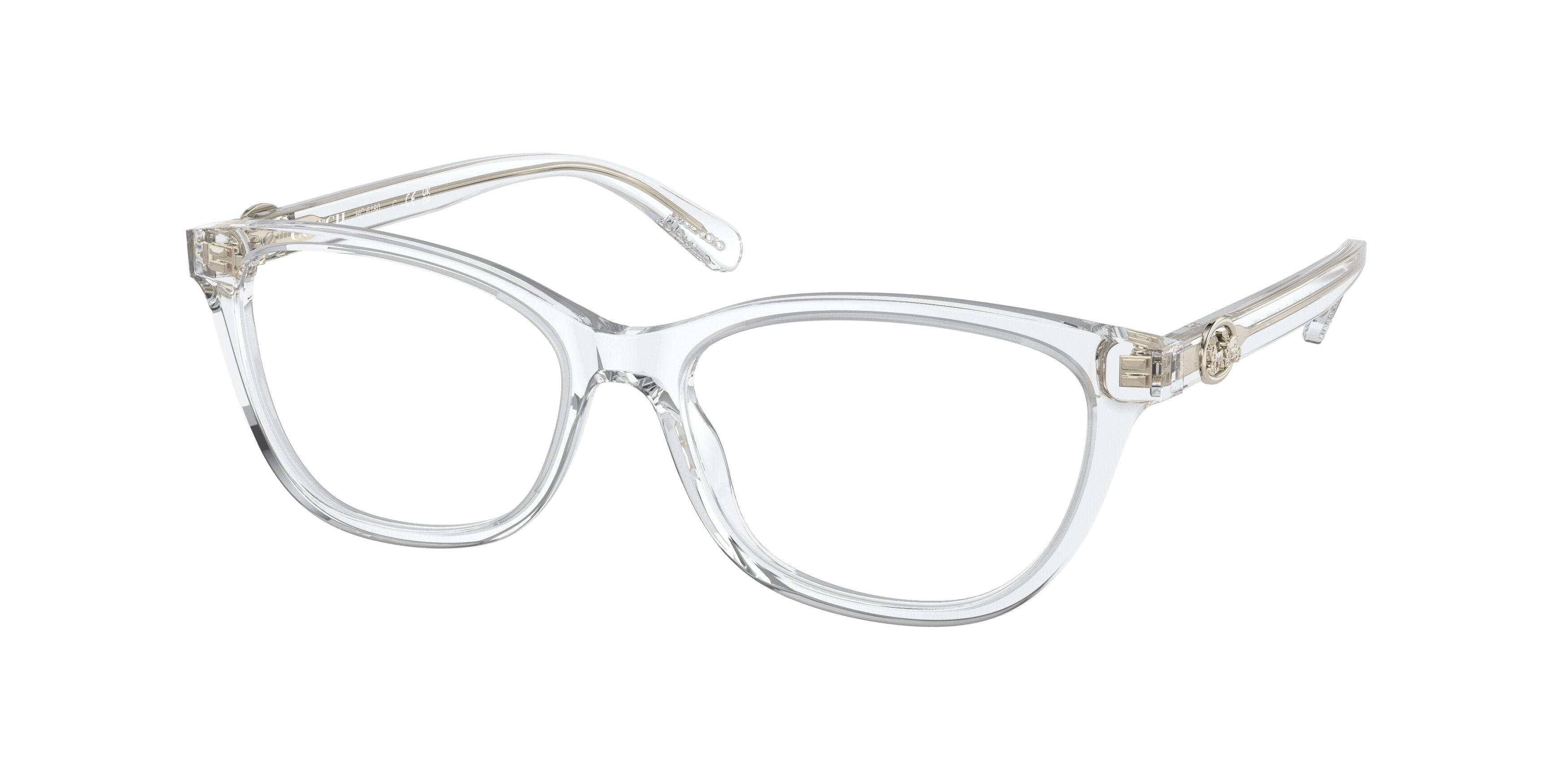Coach HC6180 Rectangle Eyeglasses  5111-Crystal Clear 54-140-16 - Color Map Transparent