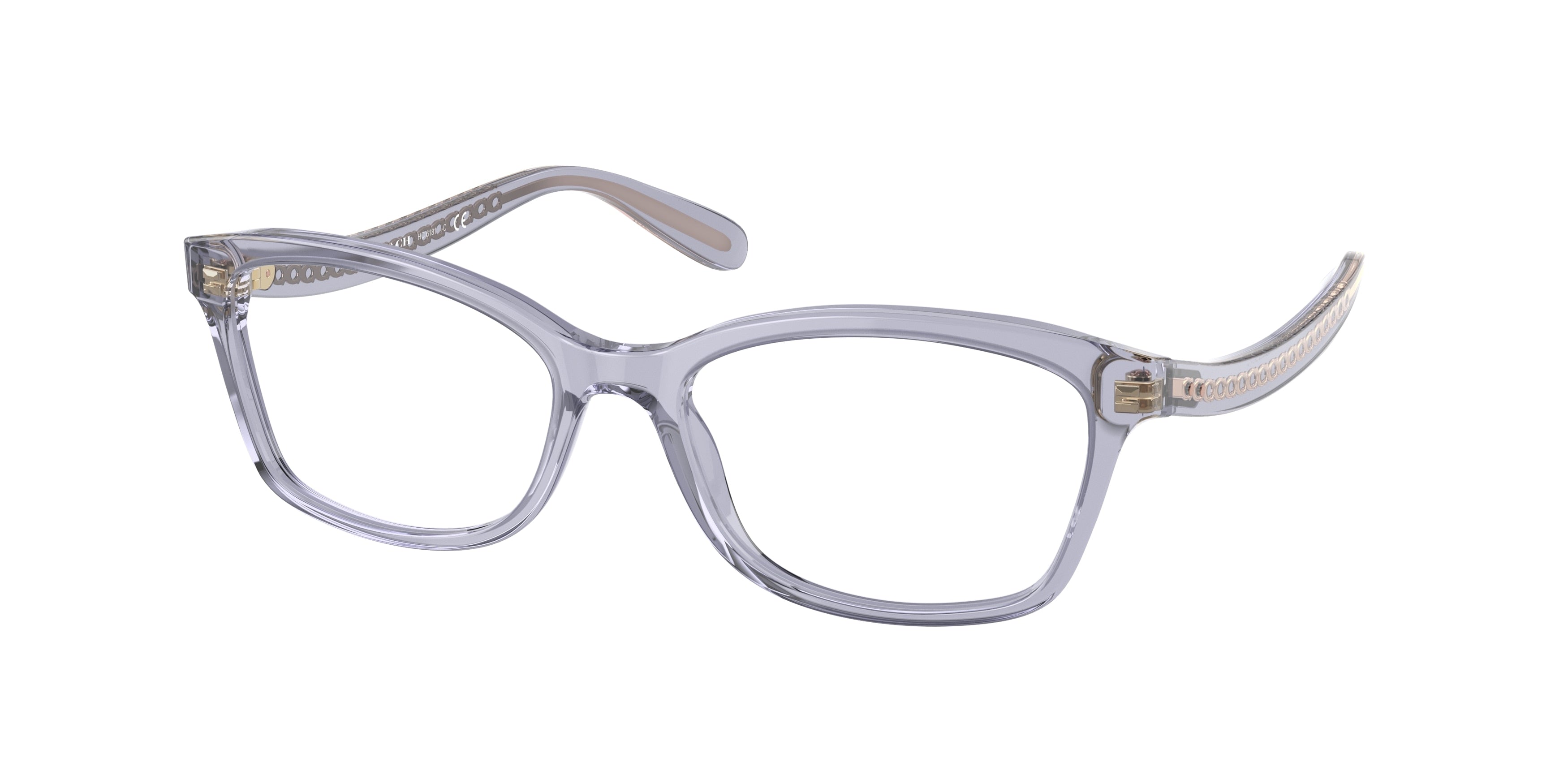 Coach HC6181 Rectangle Eyeglasses  5665-Transparent Violet 54-140-17 - Color Map Violet