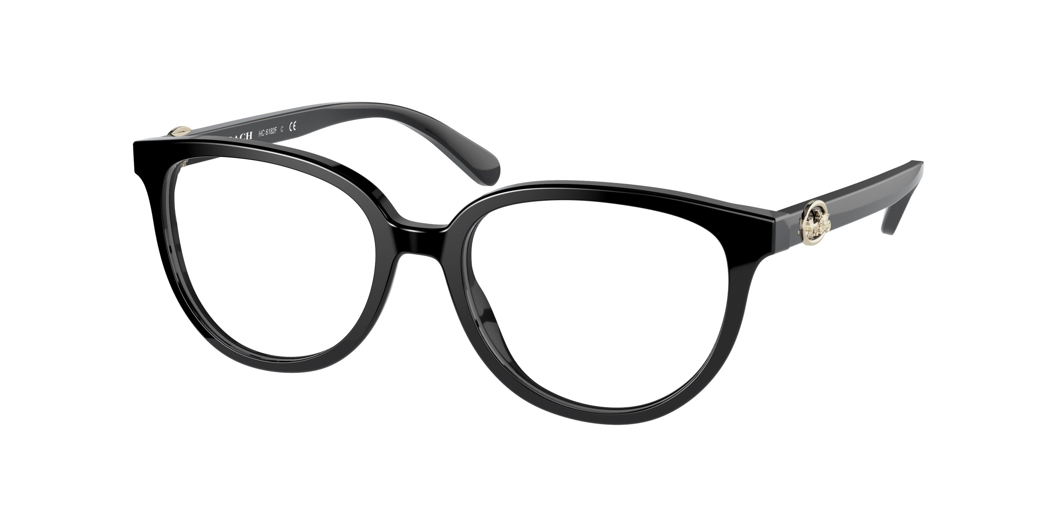 Coach HC6182F Round Eyeglasses  5002-Black 55-140-17 - Color Map Black