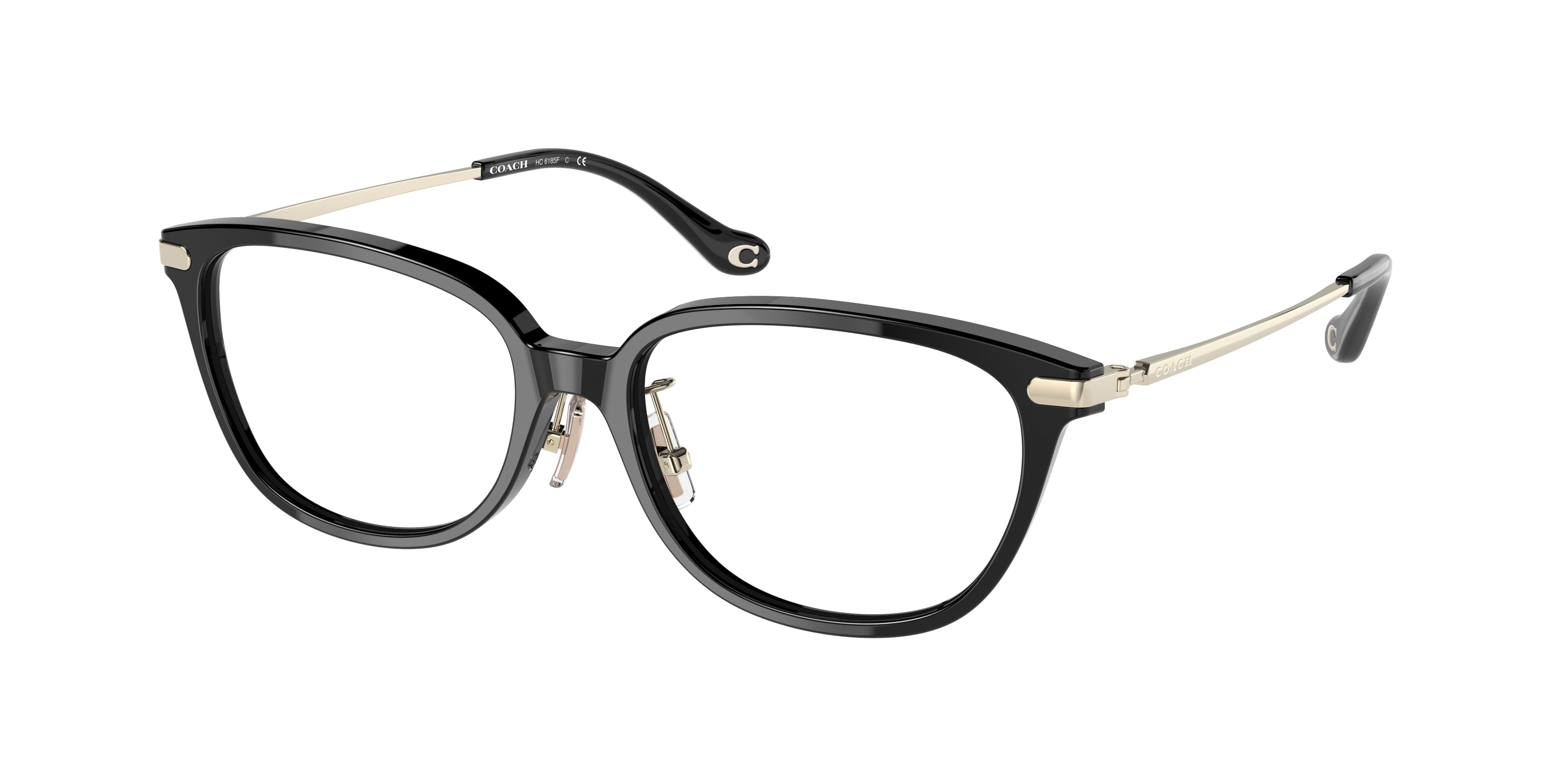 Coach HC6185F Pillow Eyeglasses  5002-Black 54-145-16 - Color Map Black