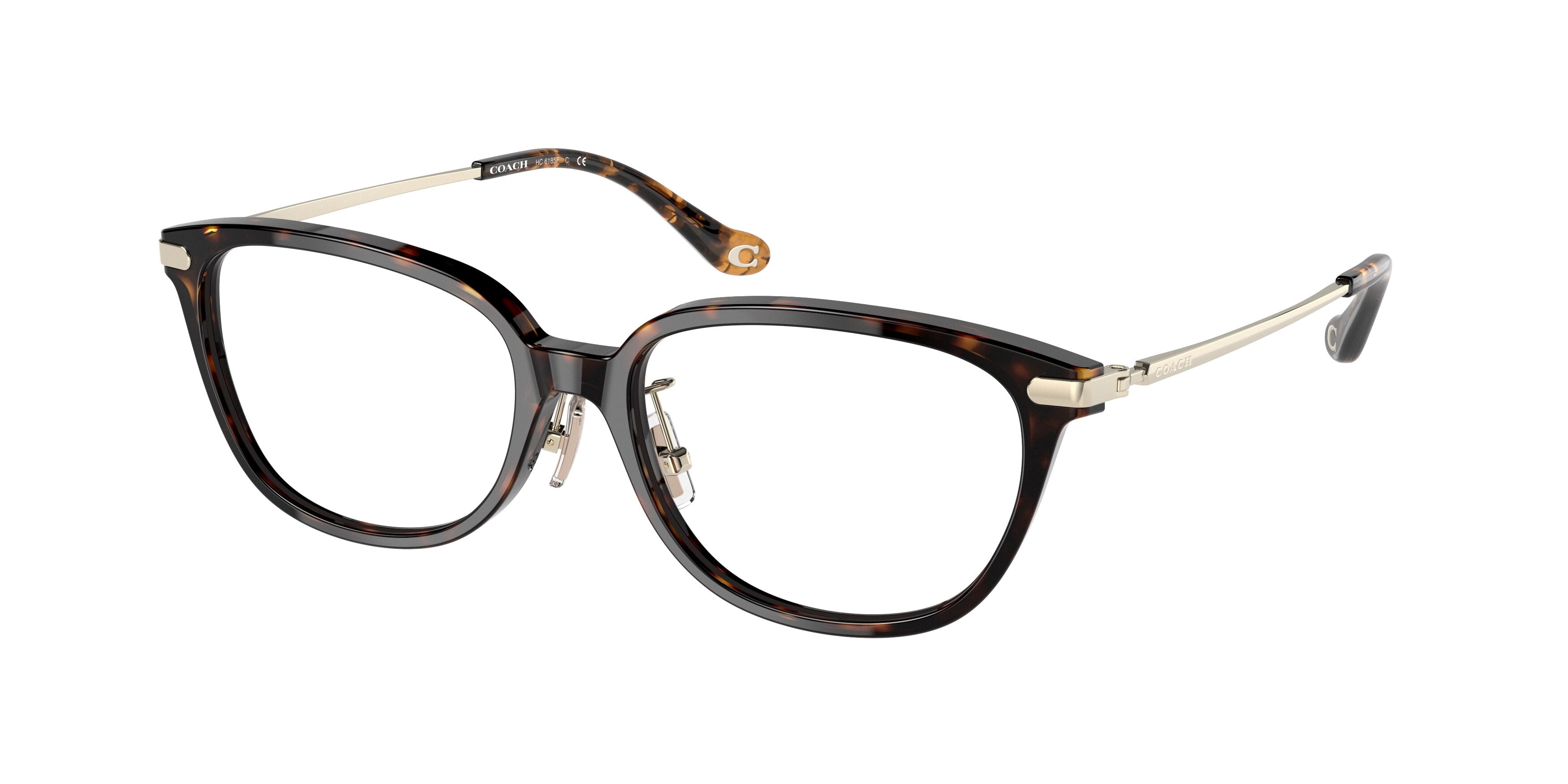 Coach HC6185F Pillow Eyeglasses  5120-Dark Tortoise 54-145-16 - Color Map Tortoise